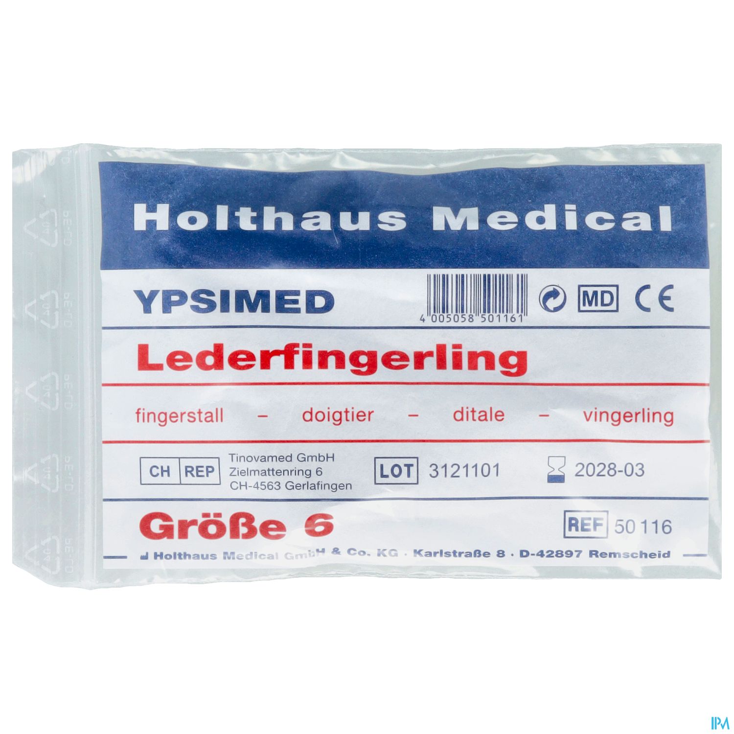 Fingerlinge Leder/pharmag Gr 6 1st