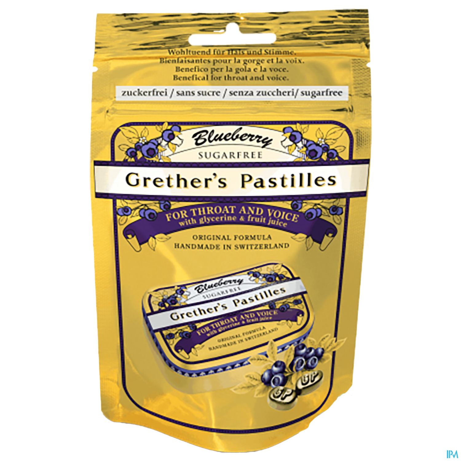 Grether's Pastilles Blueberry Zuckerfrei 100g