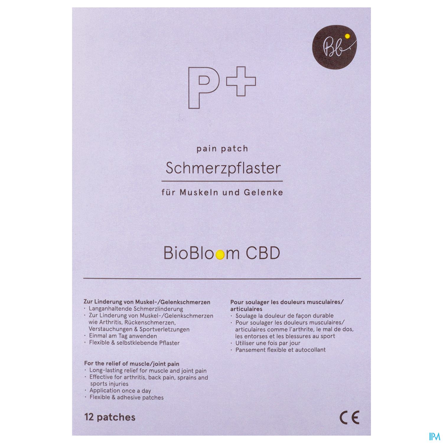 Cbd Schmerzpflaster Transdermal Pain Patch Biobloom 12st