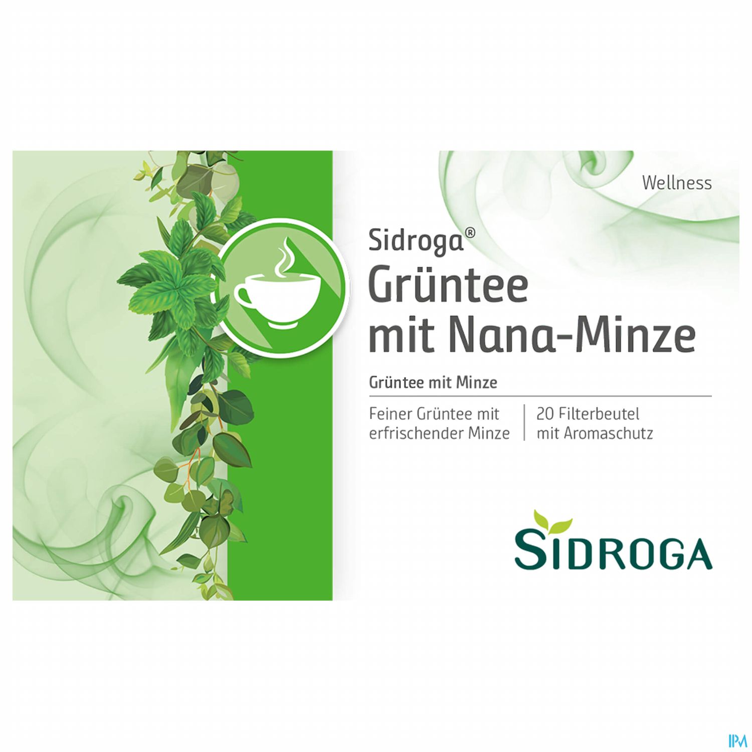 Sidroga Tee Doppelkammerbeutel Wellness Gruentee +nana-minze 20st