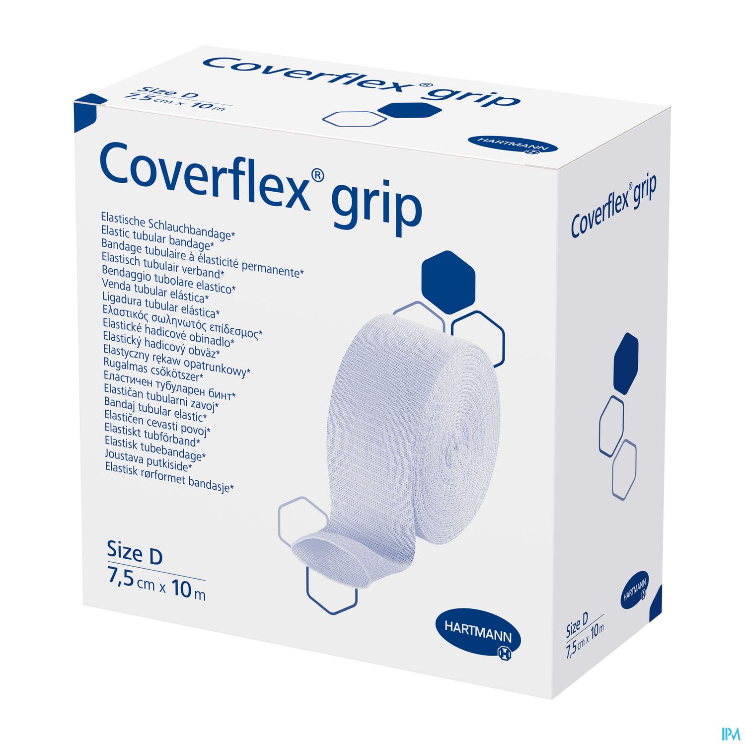 Schlauchverband Coverflex/grip Weiss Gr.hand-arm-fuss-untersc 10mx 7,5cm Gr.d 1st