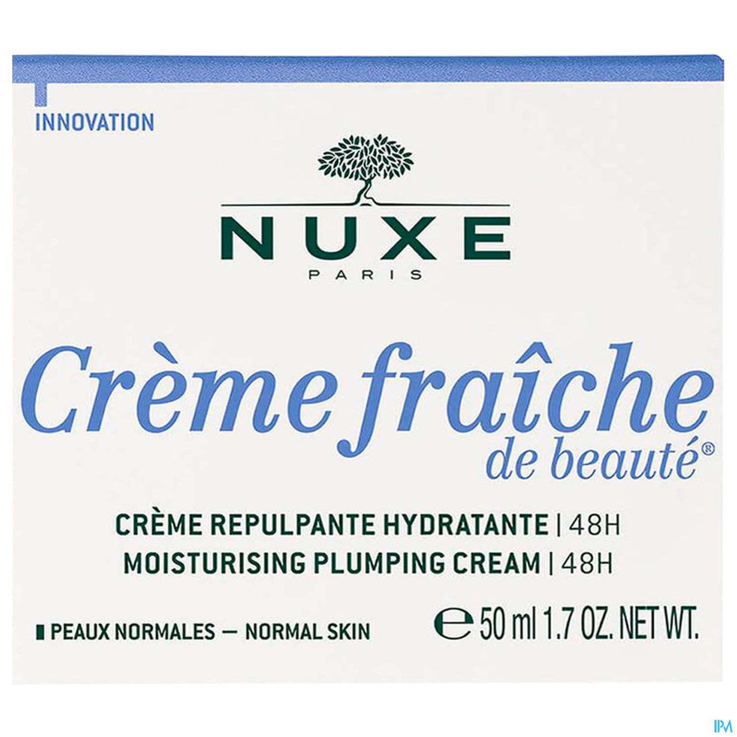 Verpackung eines NUXE Paris Produkts, Crème fraîche de beauté, 50 ml.