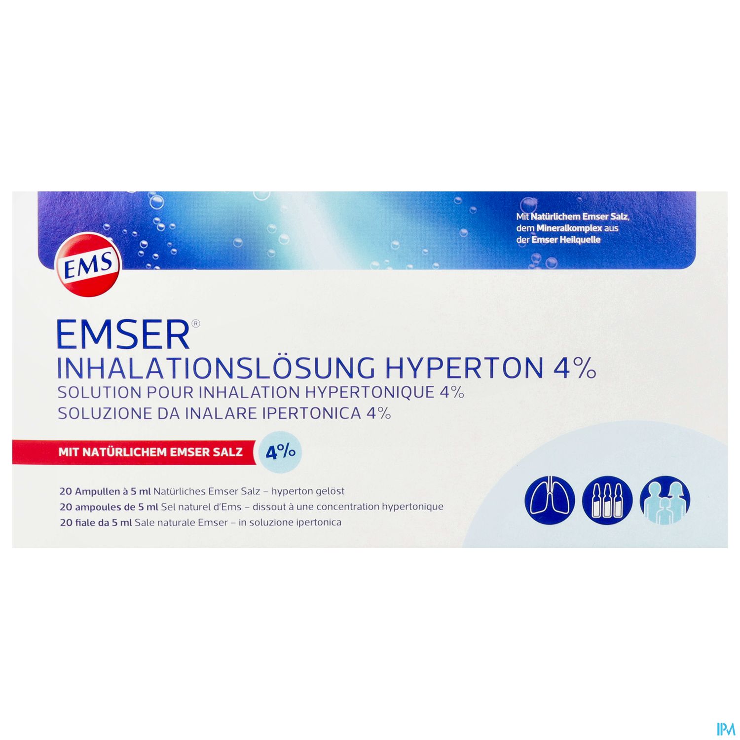 Emser Inhalationsloesung Hypertone Loesung 4% 53375 20st