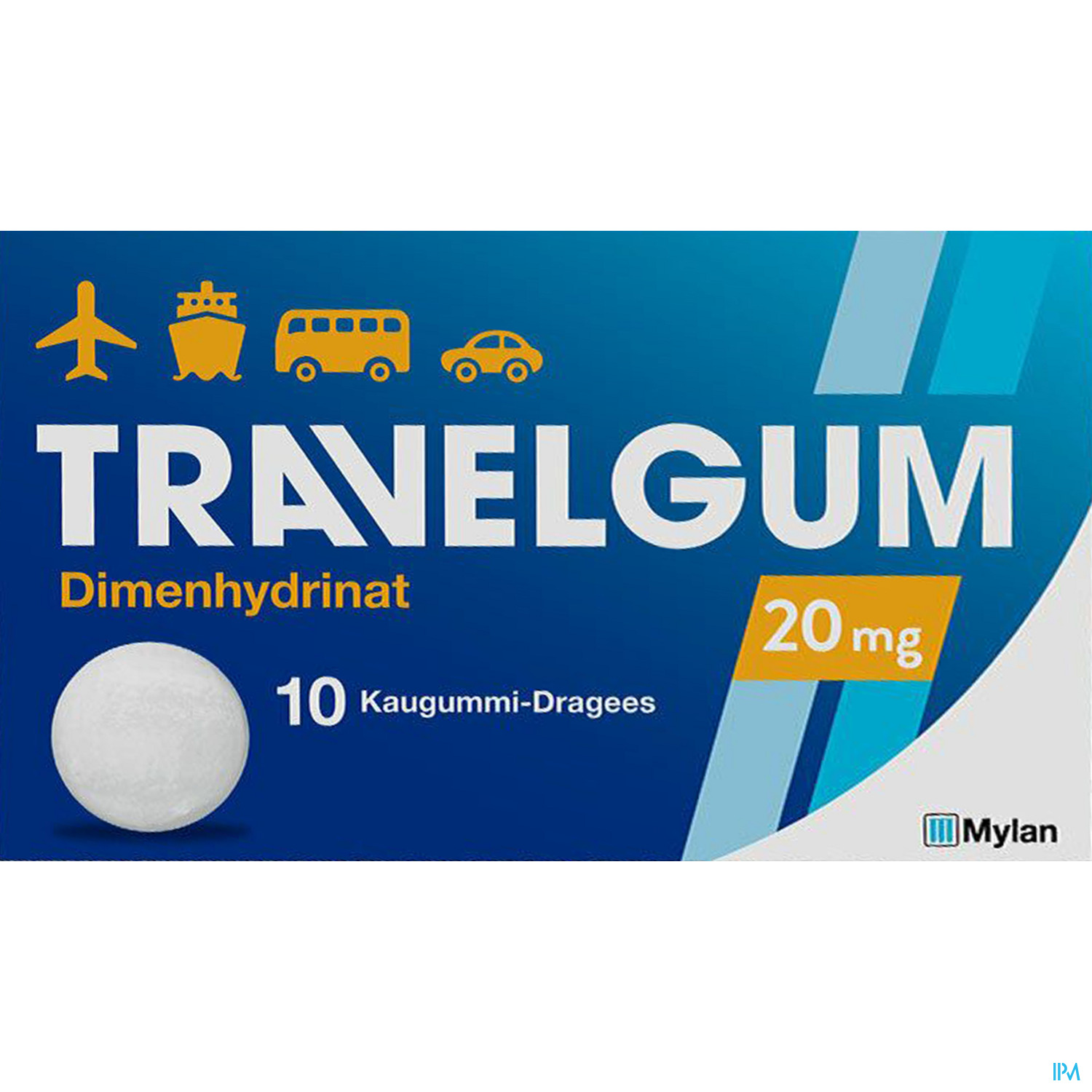 Travelgum 20 mg Kaugummi - Dragee
