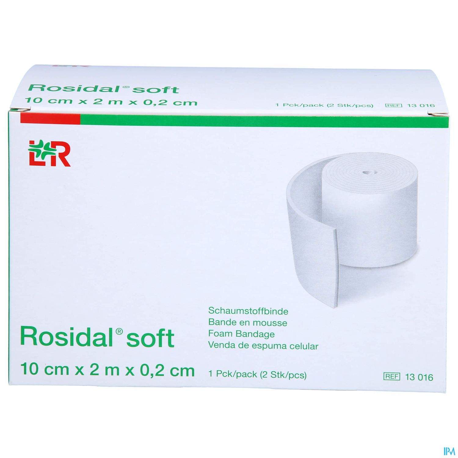 Rosidal Soft Schaumstoffbinde 2,0mx 10cmx 0,2cm 2st