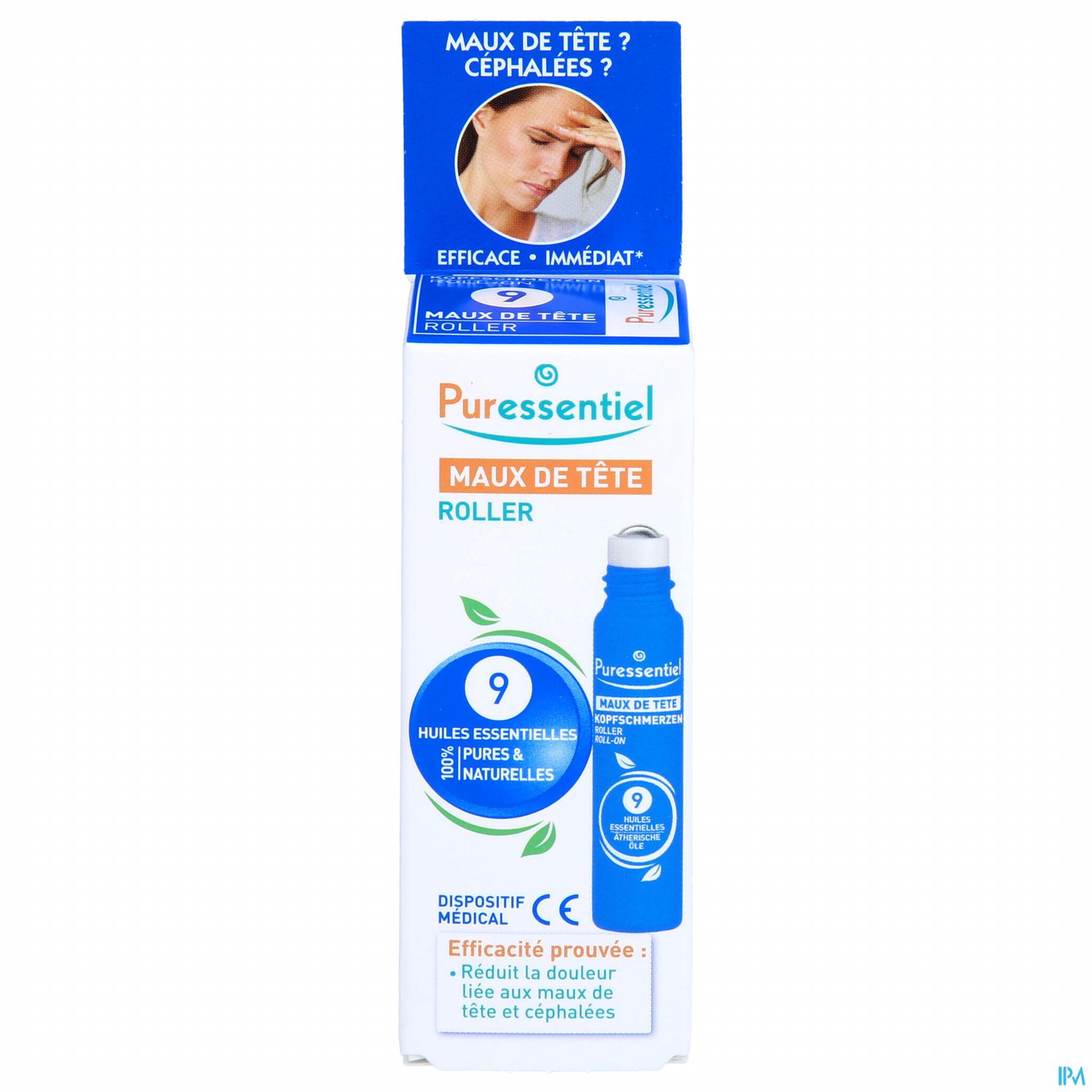 Puressentiel Kopfschmerzen Roll On +9 Aetherischen Oelen 5ml