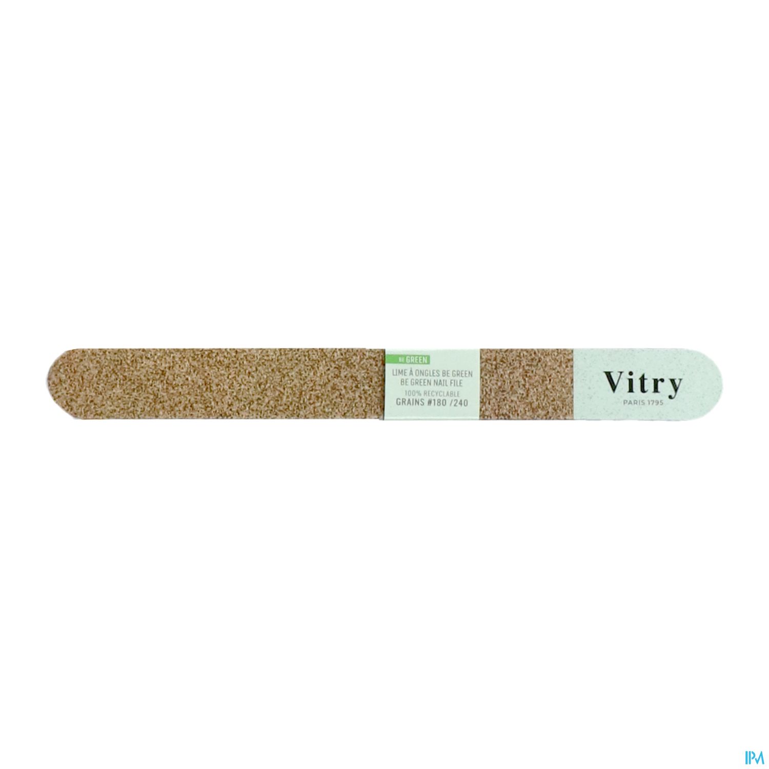 Feilenblock mit unterschiedlichen Körnungsseiten und der Aufschrift "Vitry".