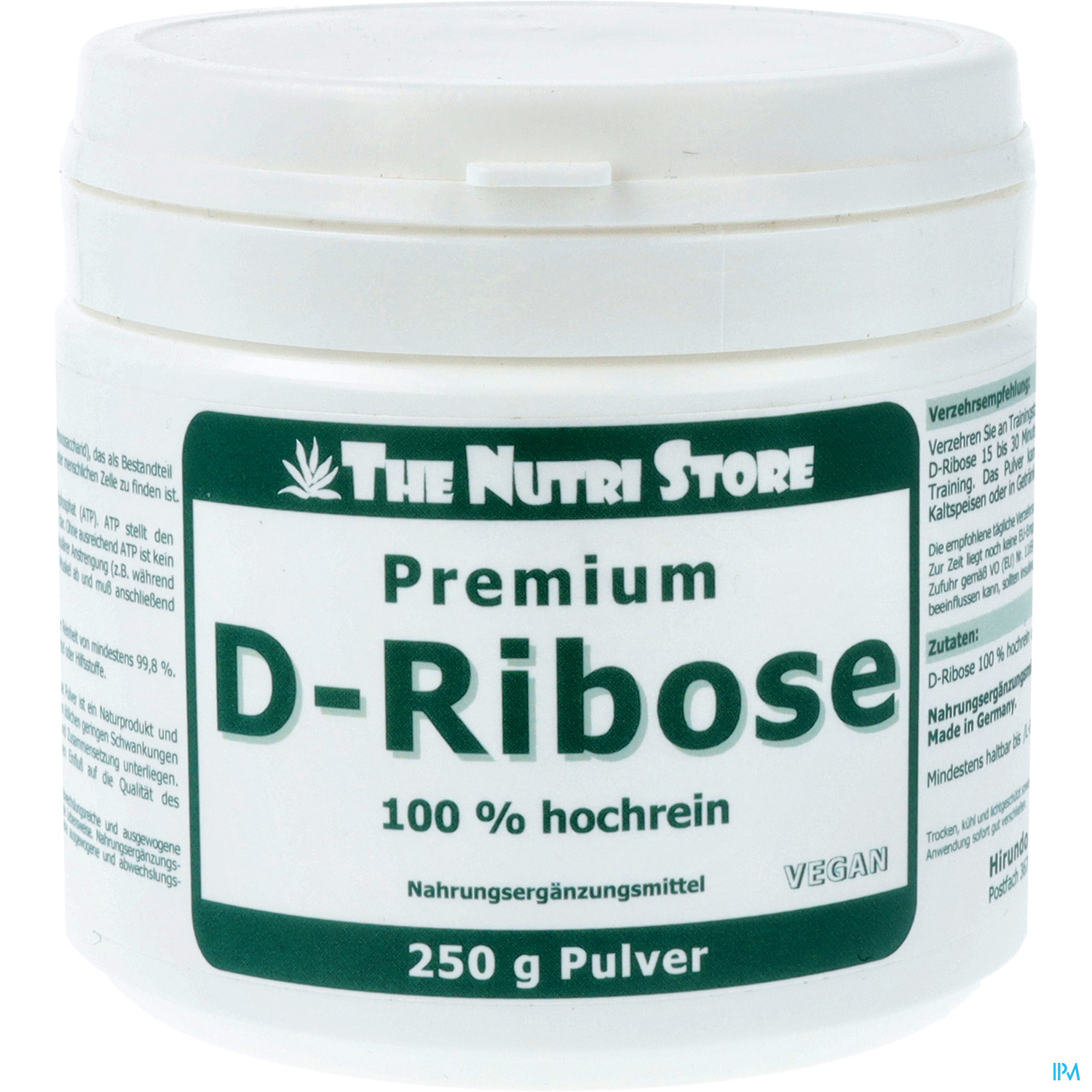 D-RIBOSE PLV 100% REIN VEGAN 250G