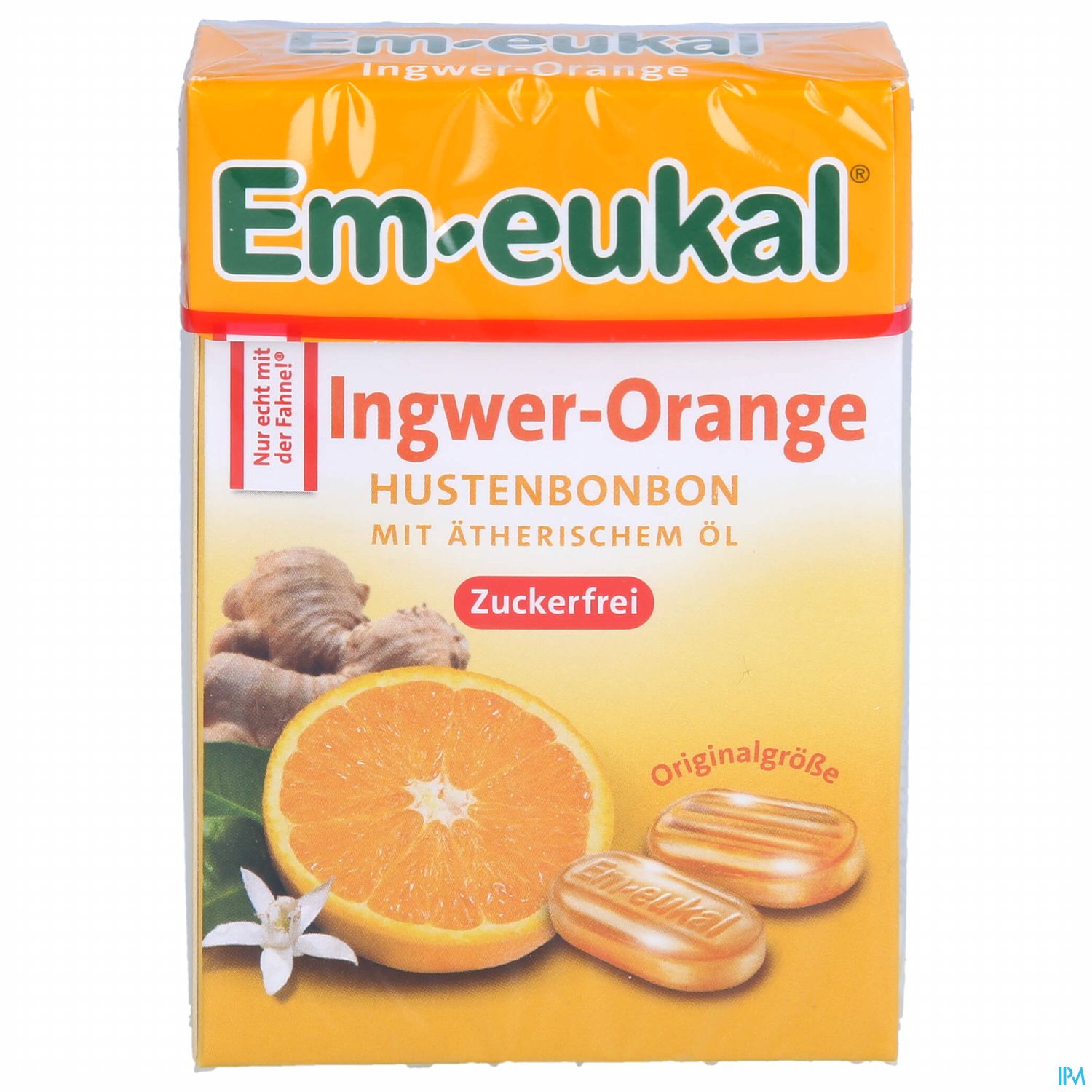 Em-eukal Bonbons Zuckerfrei Ingwer-orange Box 50g