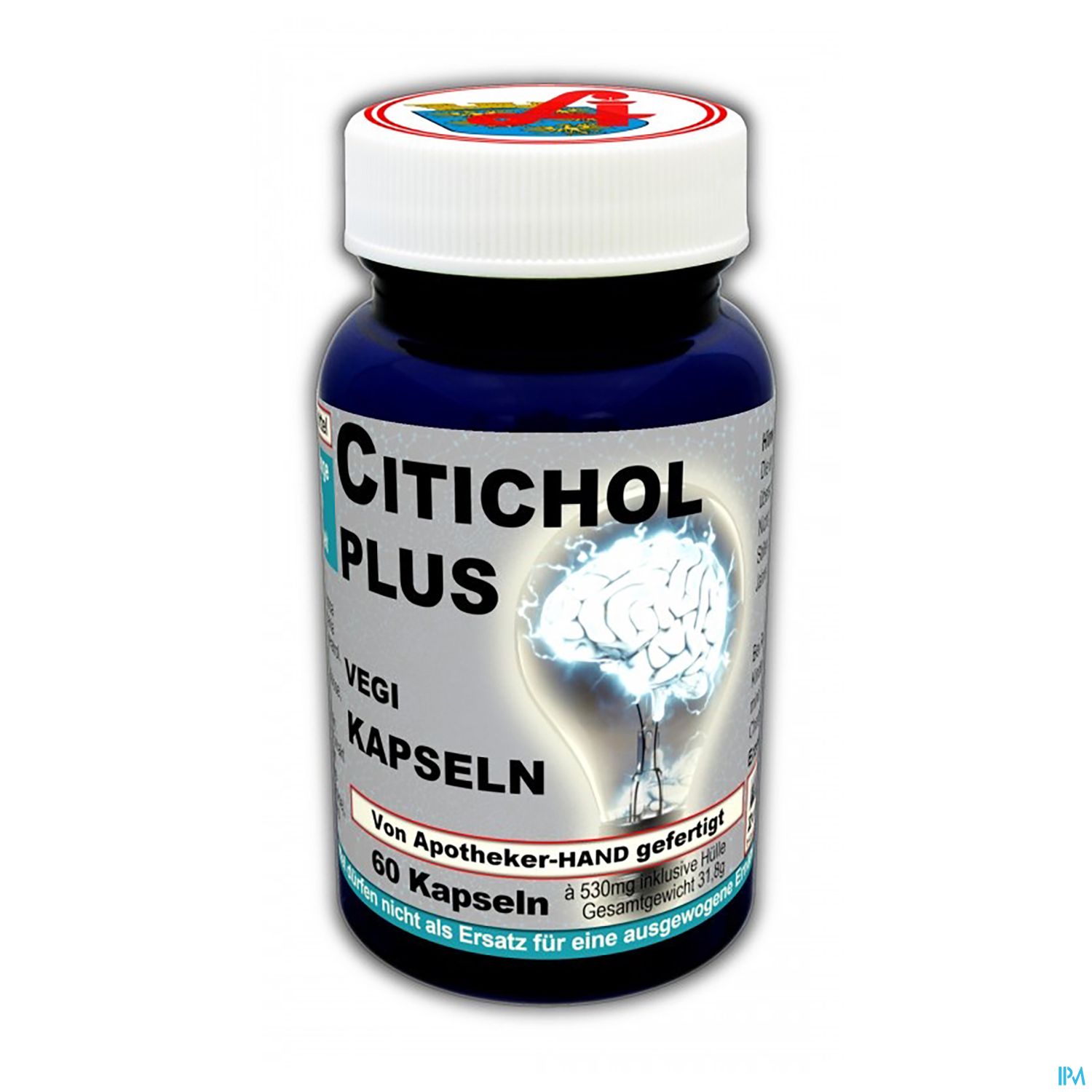 Citicholine Plus Vegi Kapseln 250mg Fischoel Enkeimextrakt Ashwaganda Brahmi 60st