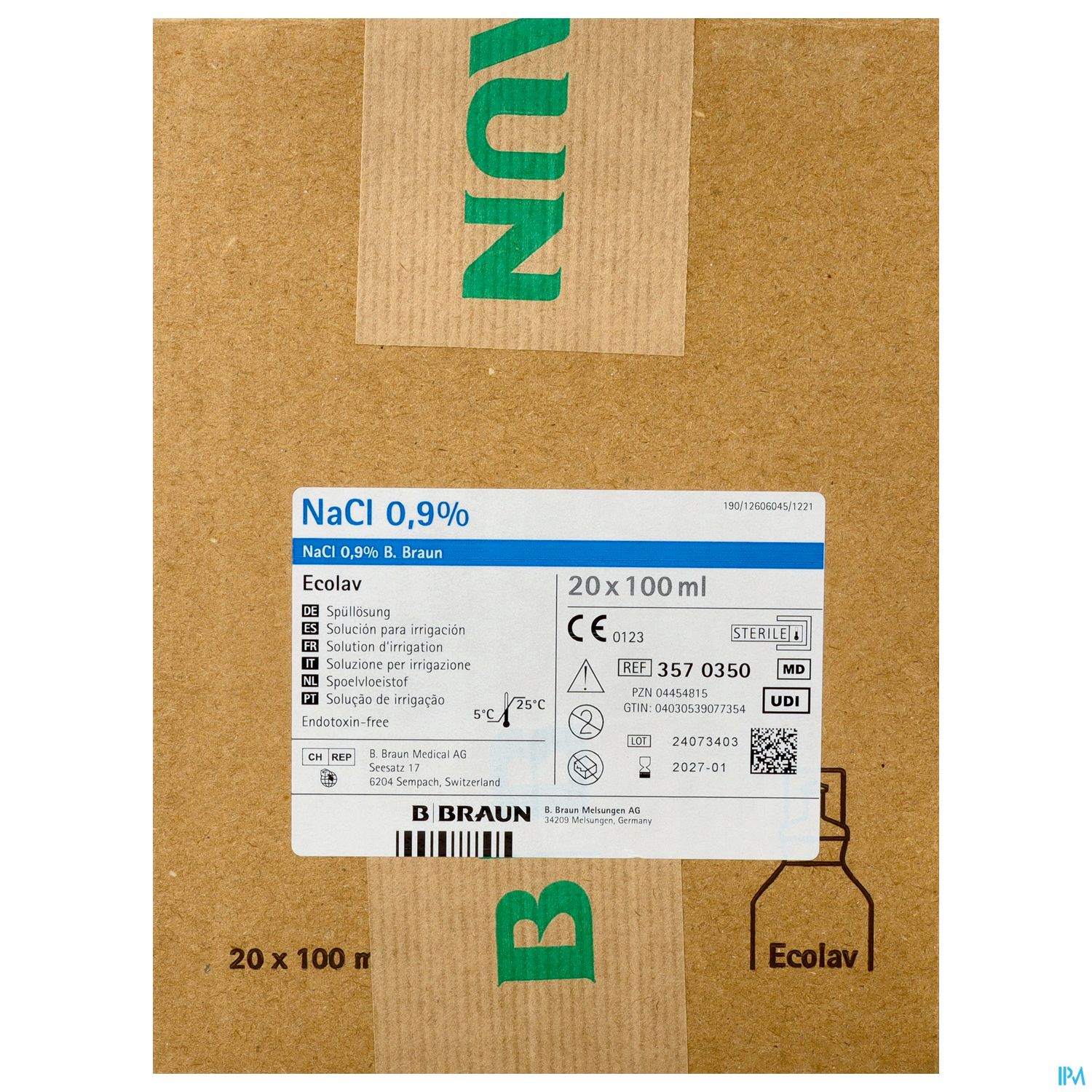 Nacl 0,9% Ecolav Topische Spuelloesung 100ml 20st