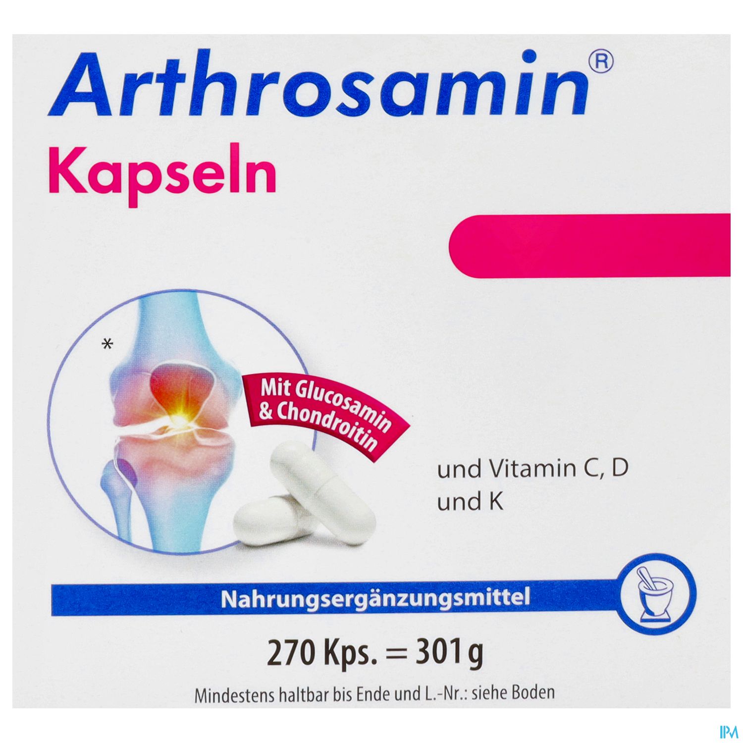 Arthrosamin Kapseln Glucosamin +chondroitin +vitamin K 270st