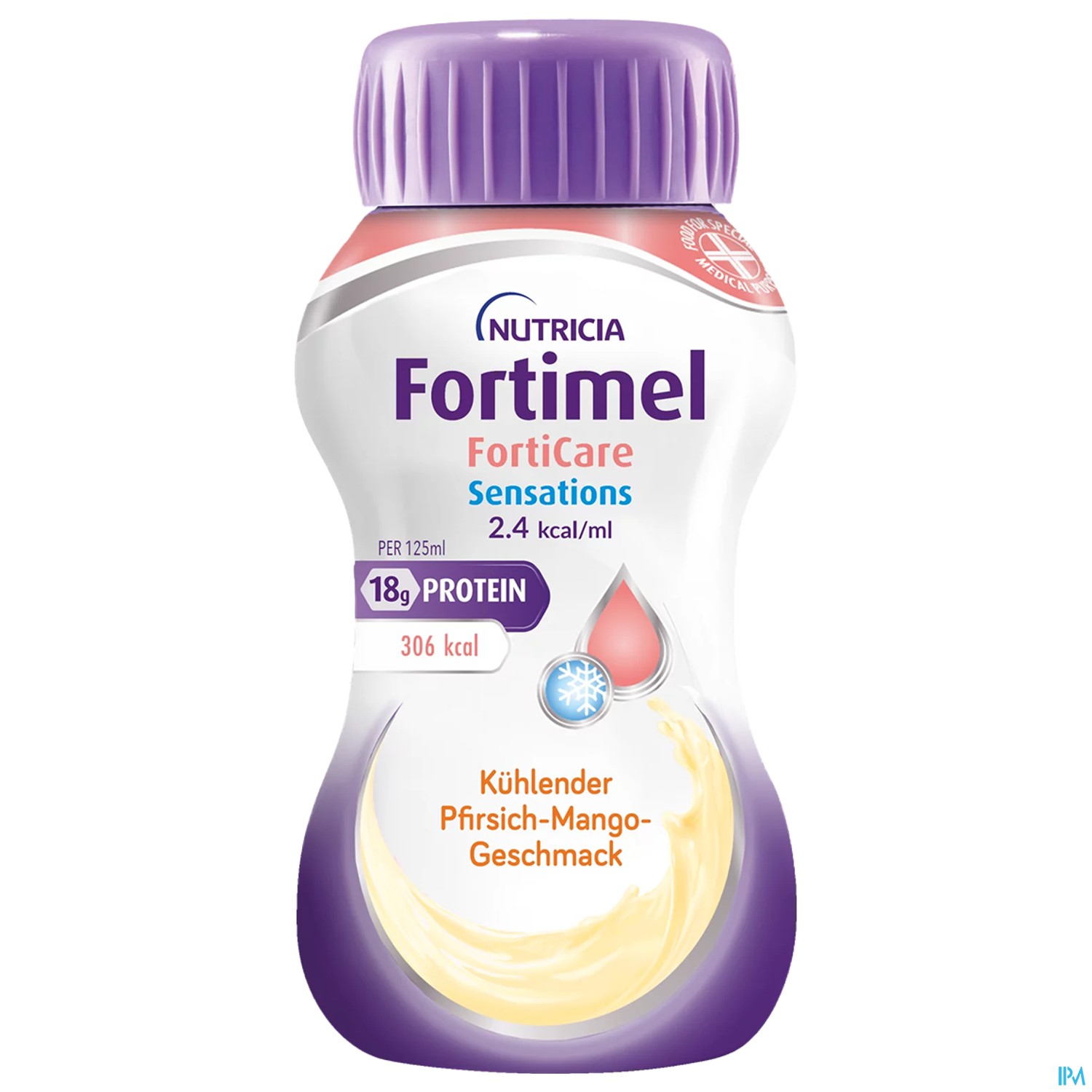 Fortimel/forticare 125ml Trinknahrung Kühlender Pfirsich Mango 4 Stück