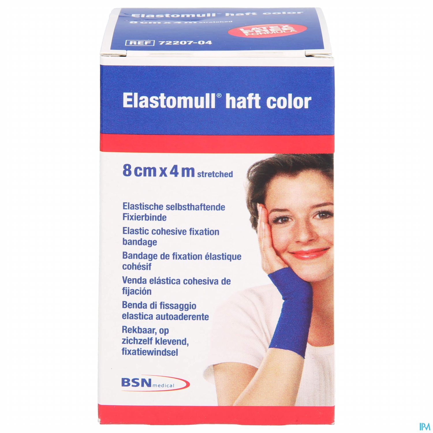 Elastische Binden Elastomull/haft/color Blau 4mx 8cm 1st