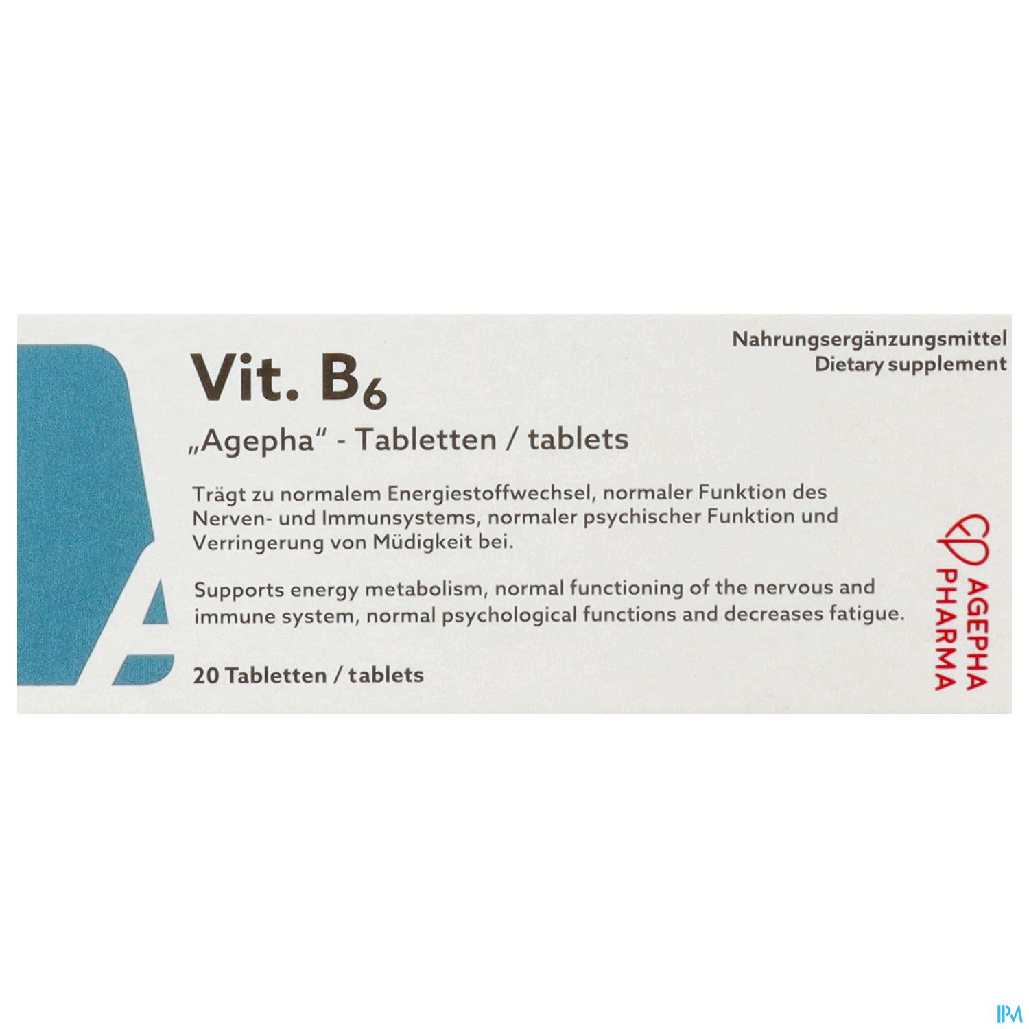 VIT B 6 TBL DL 20ST