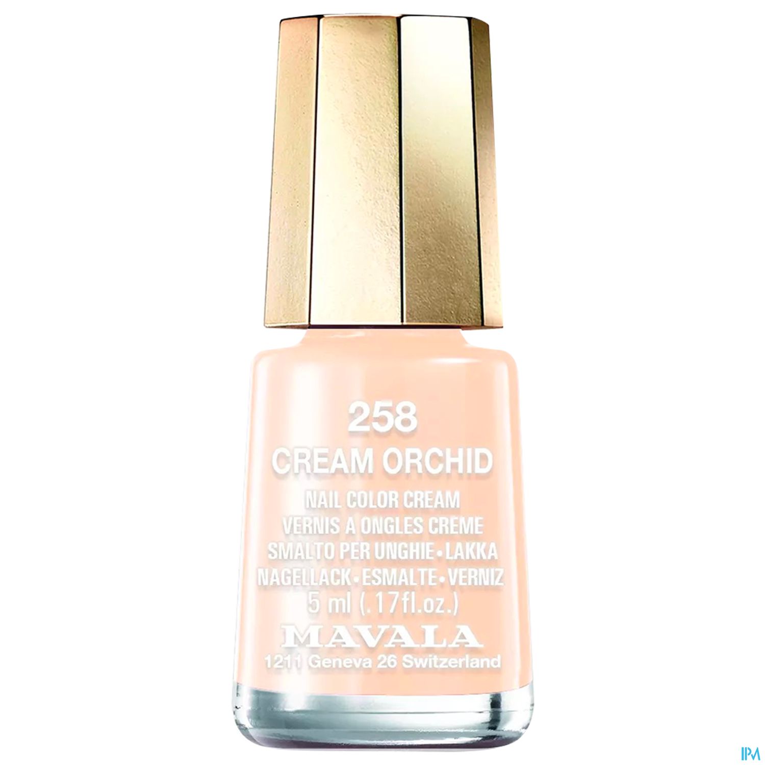 Flasche Nagellack in der Farbe „Cream Orchid“ von Mavala, 5 ml.