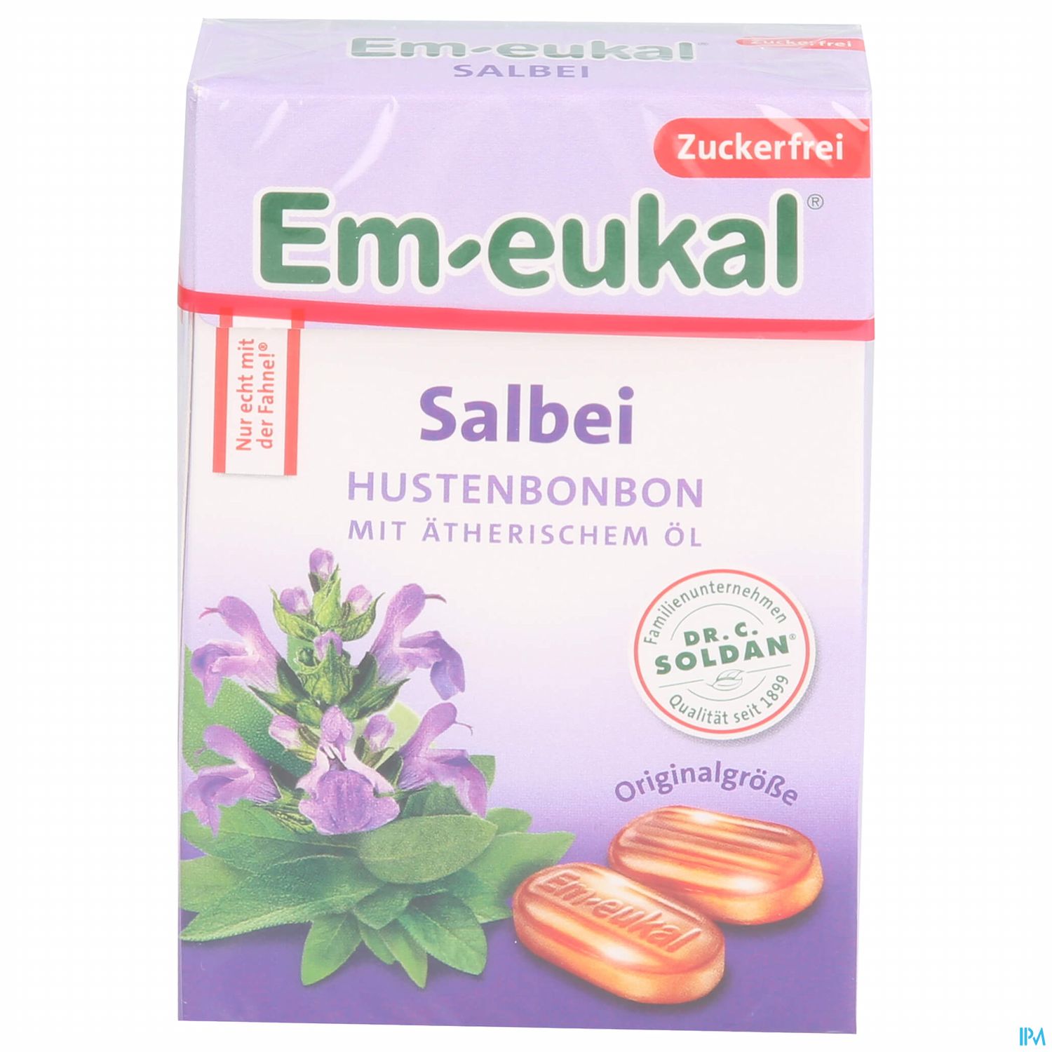 Em-eukal Bonbons Zuckerfrei Salbei Box 50g