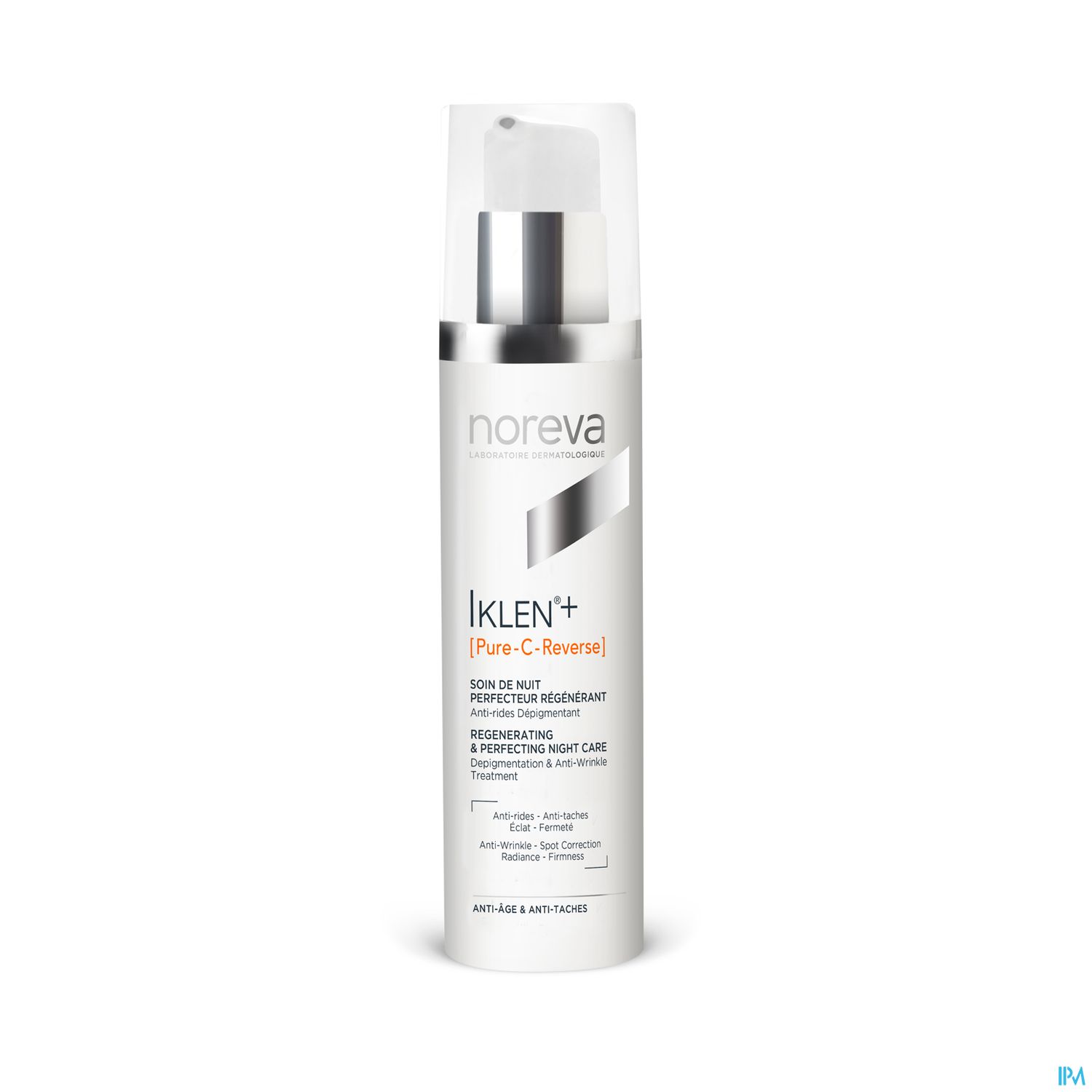 Flasche mit Gesichtscreme "IKLEN+ Pure-C-Reverse" von Noreva.