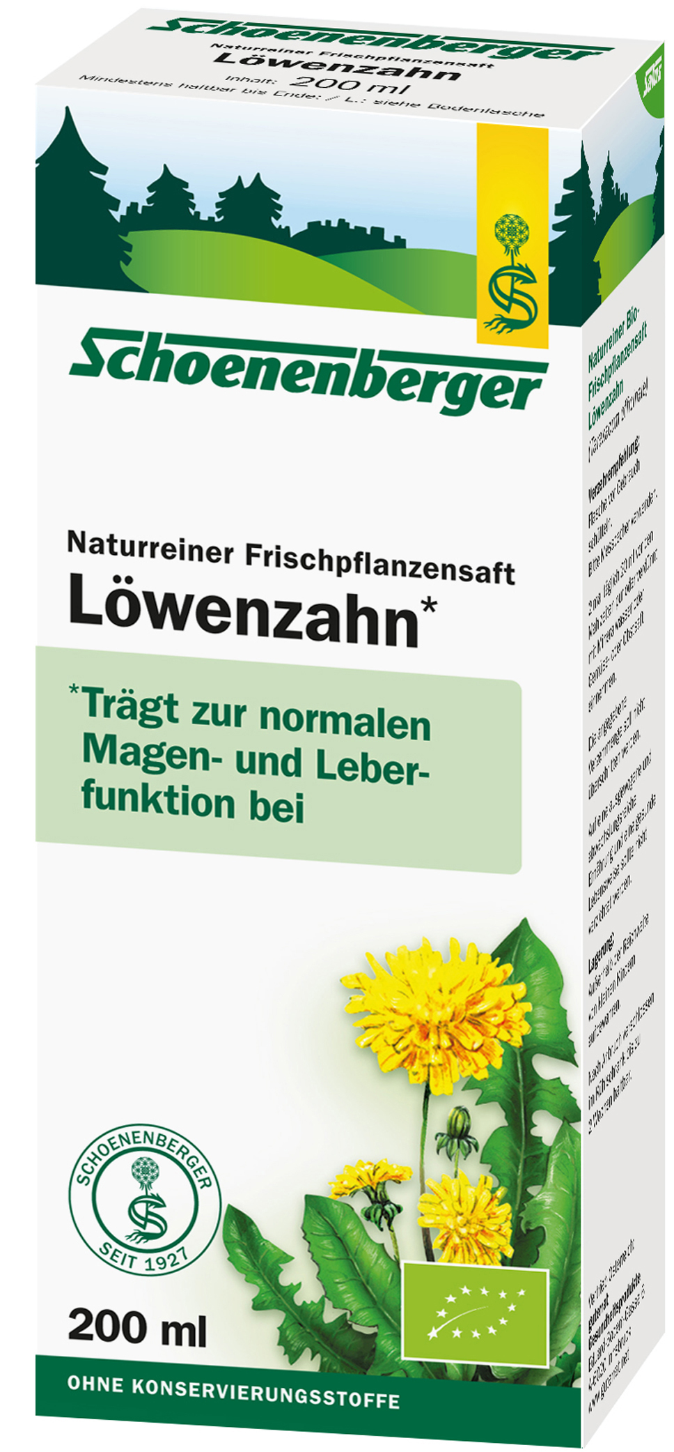 Schoenenberger Bio-Frischpflanzensaft Löwenzahn