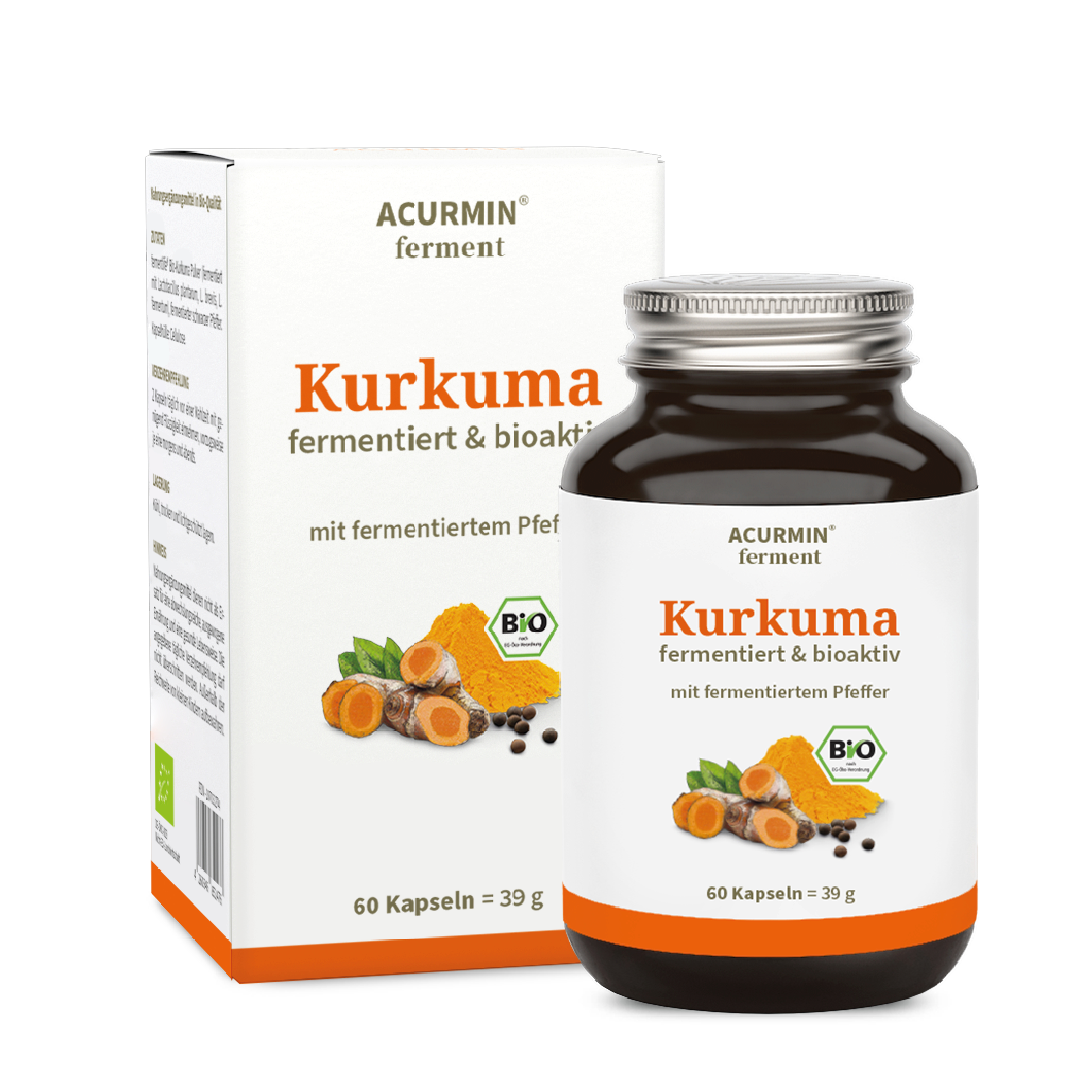 Acurmin Ferment – Fermentierte Bio-Kurkuma-Kapseln – 1.100 mg Kurkuma-Pulver