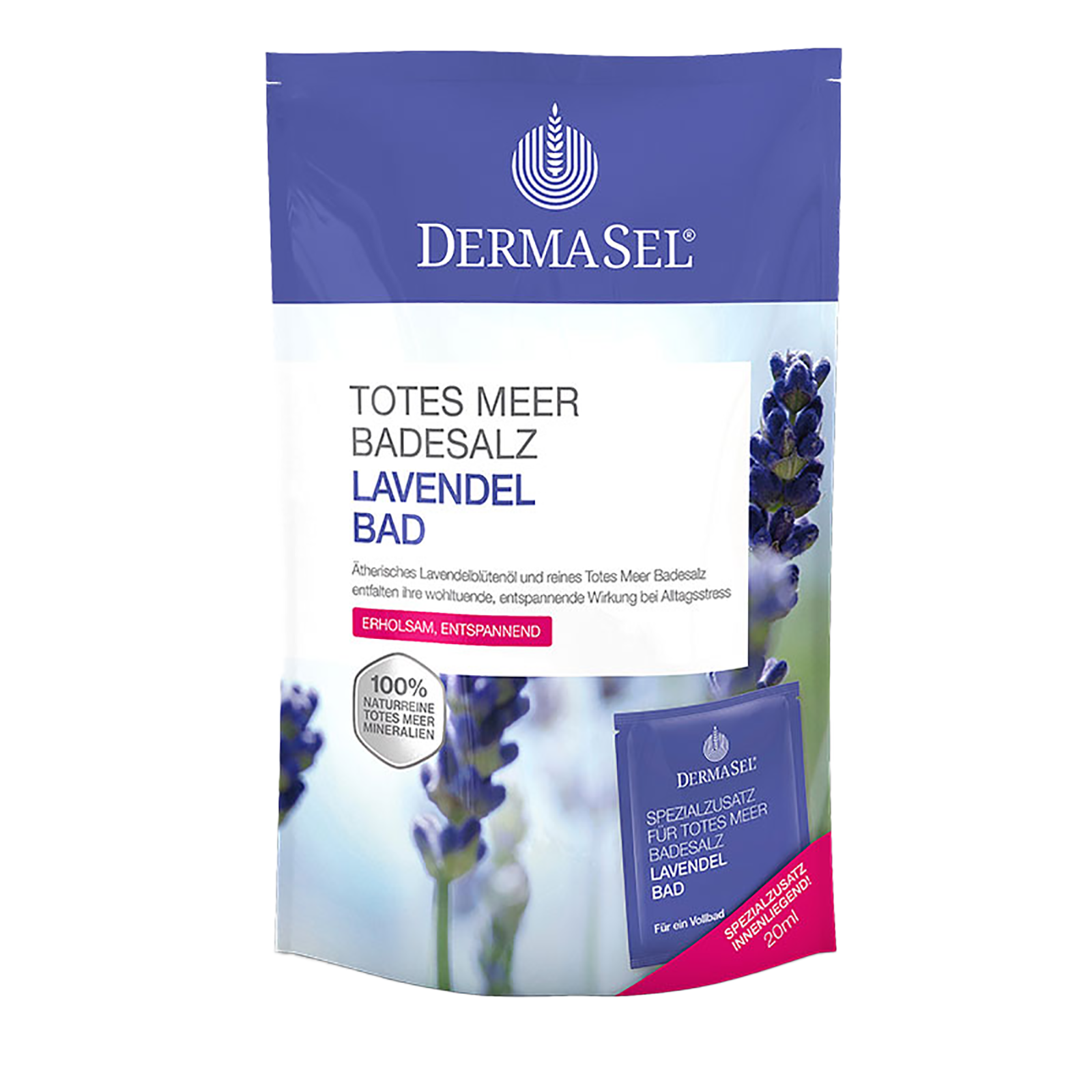 DermaSel® Totes Meer Badesalz Lavendel Bad