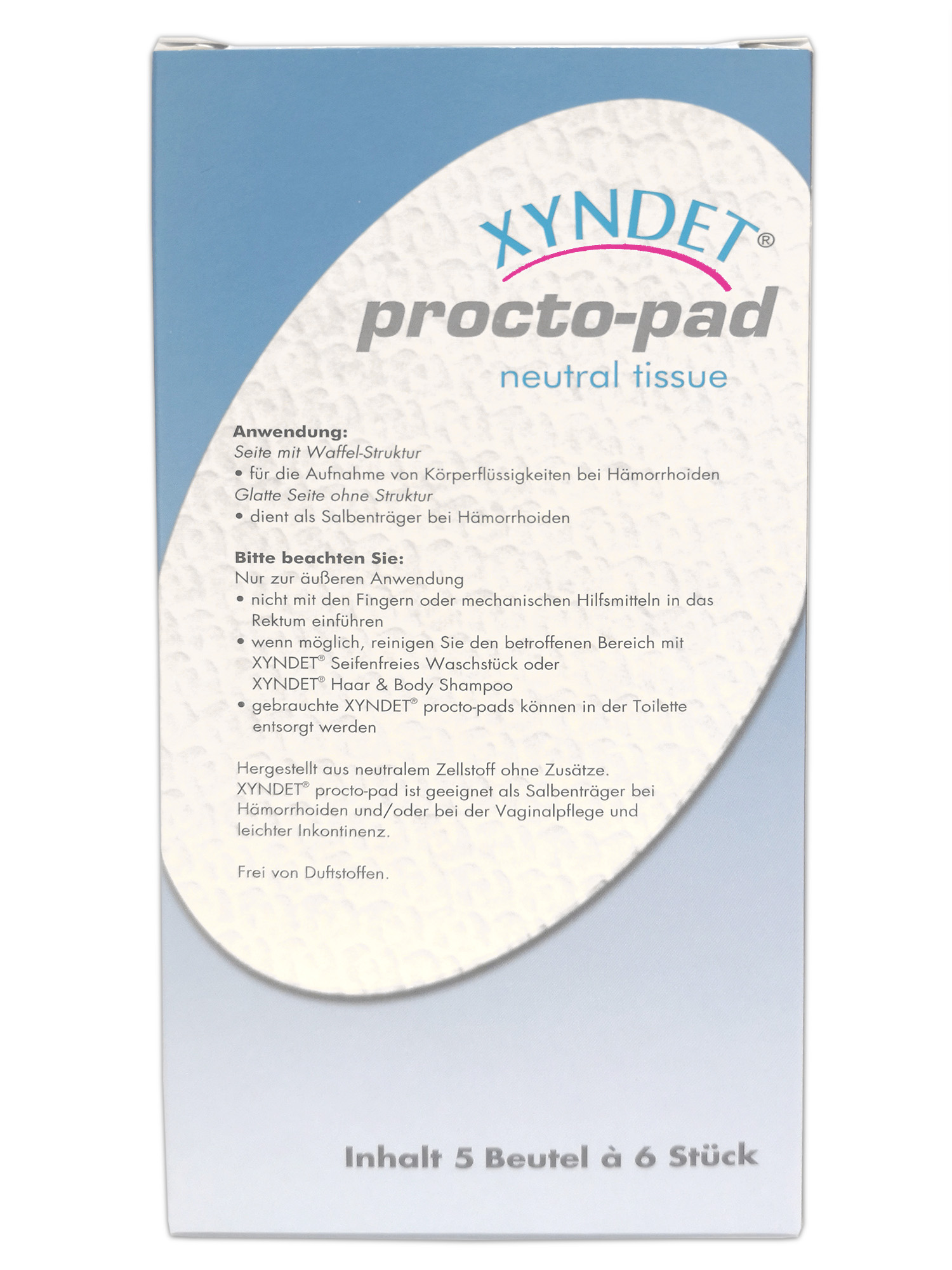 XYNDET® procto-pad