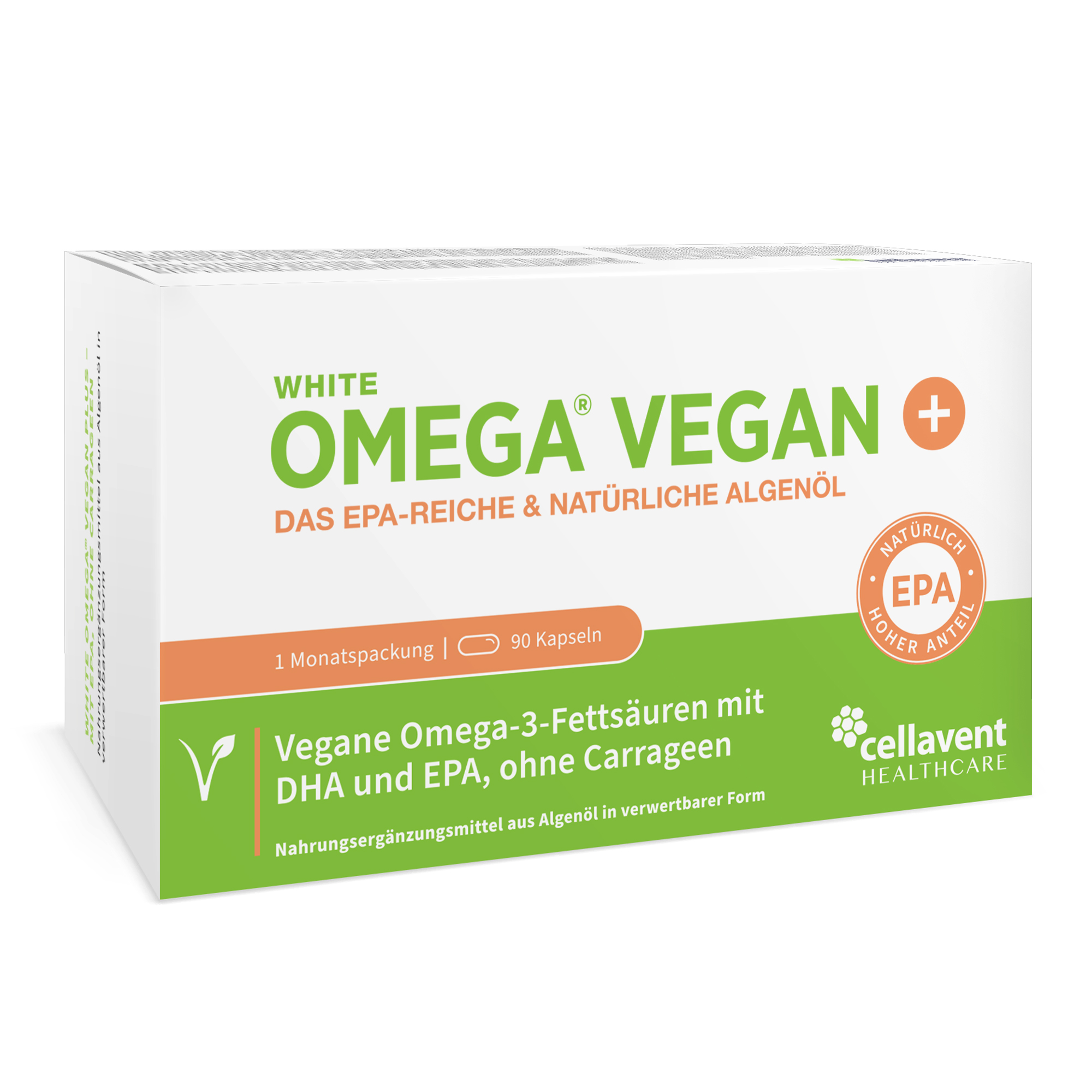 Algenöl Kapseln – veganes Omega-3 – ohne Carrageen – 330 mg DHA aus Algen – 90 Mini-Kapseln (1 Monat)