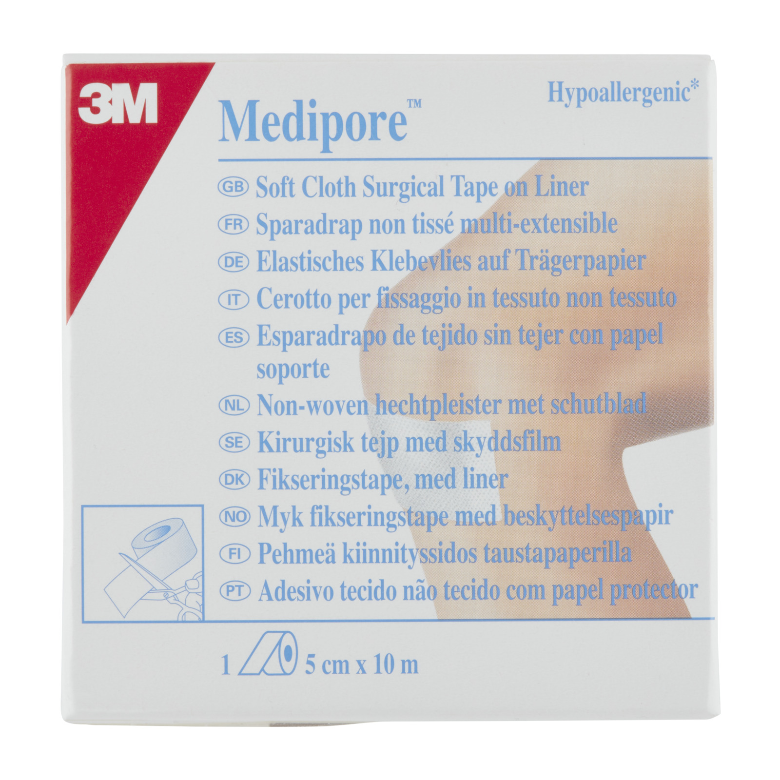 3M™ Medipore™ Fixationssvlies auf Trägerpapier, 2991/1, 5 cm x 10 m 24/Packung