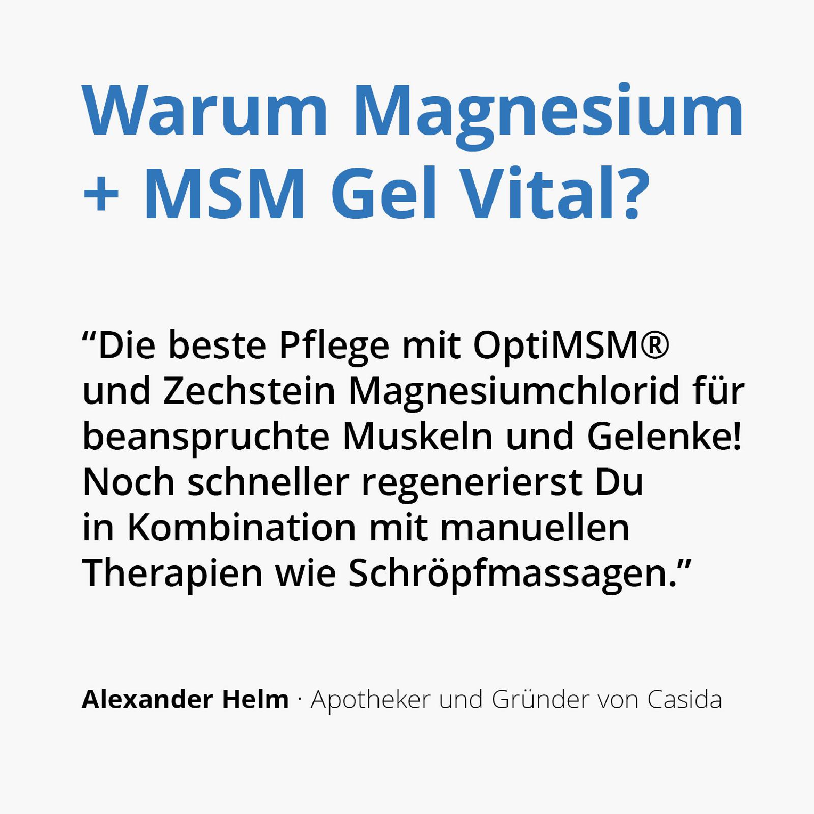 Magnesium + MSM Gel Vital Deine Apotheke