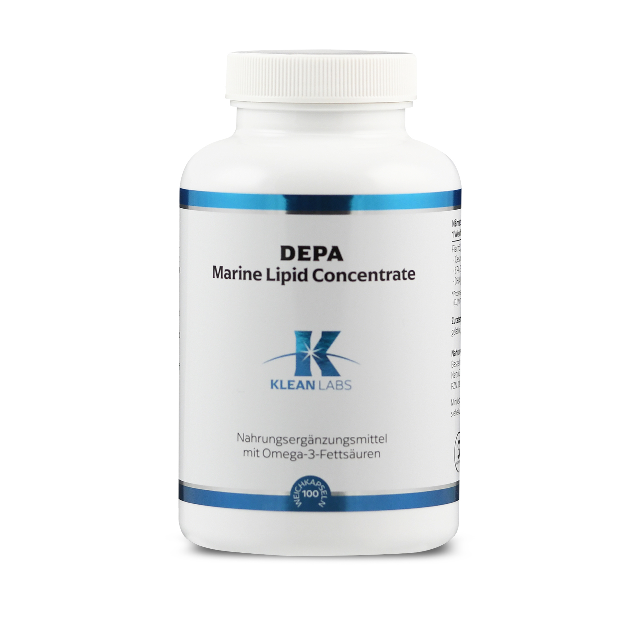 Depa Marine Lipid Concentrate Omega-3 Klean Labs Weichkapseln