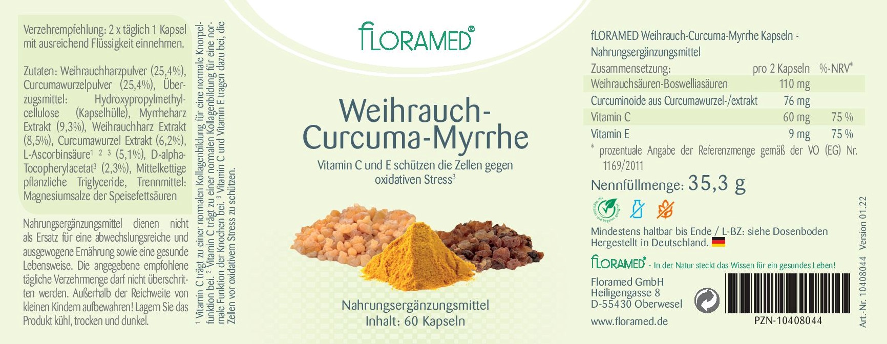 Floramed Weihrauch-Curcuma-Myrrhe