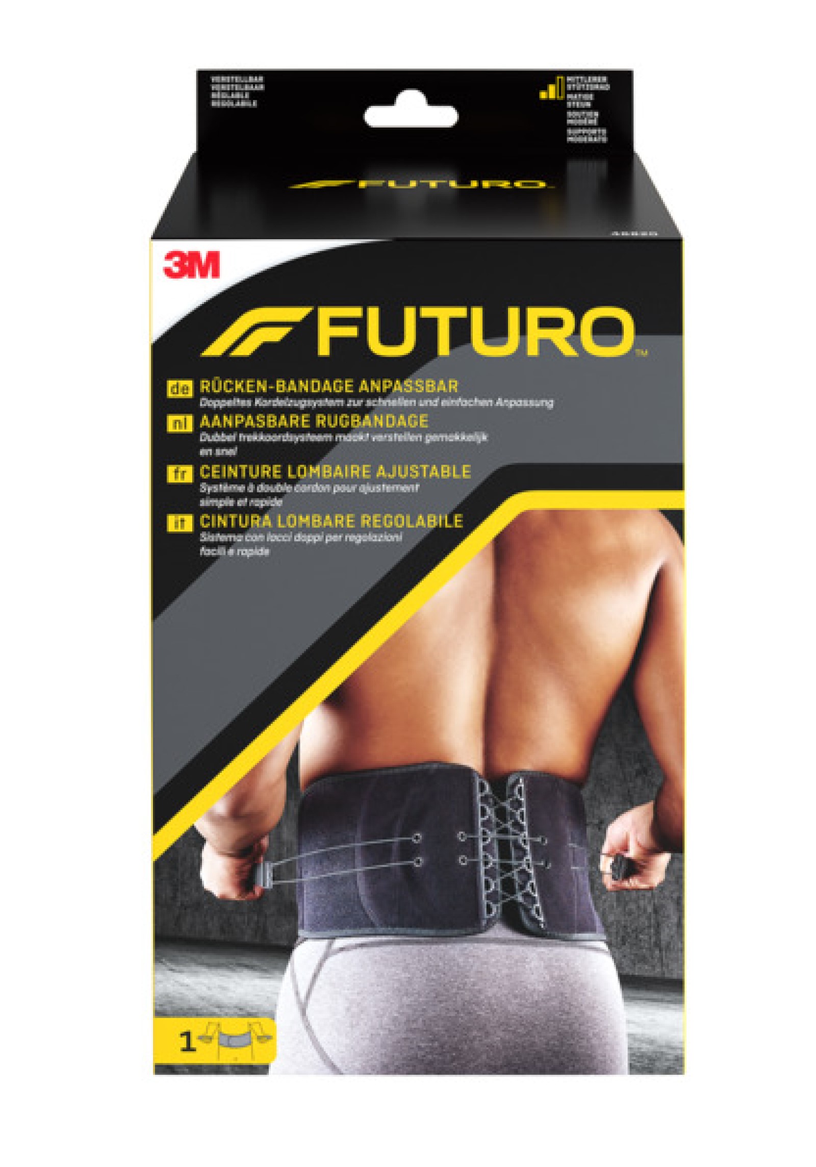 FUTURO™ Rücken-Bandage anpassbar 46820, Verstellbar (73.7 - 129.5 cm)