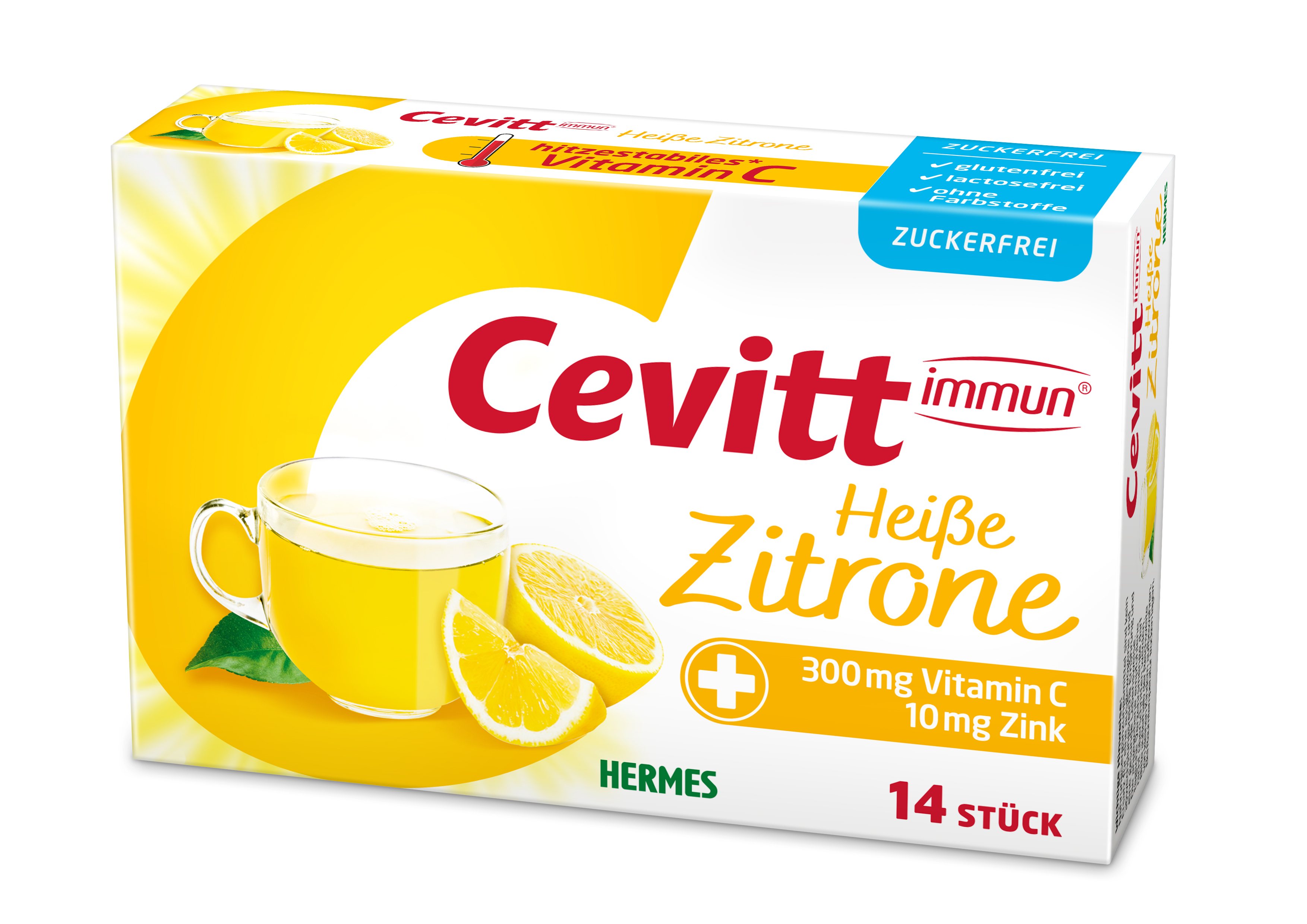 Cevitt immun® Heiße Zitrone zuckerfrei 14 ST