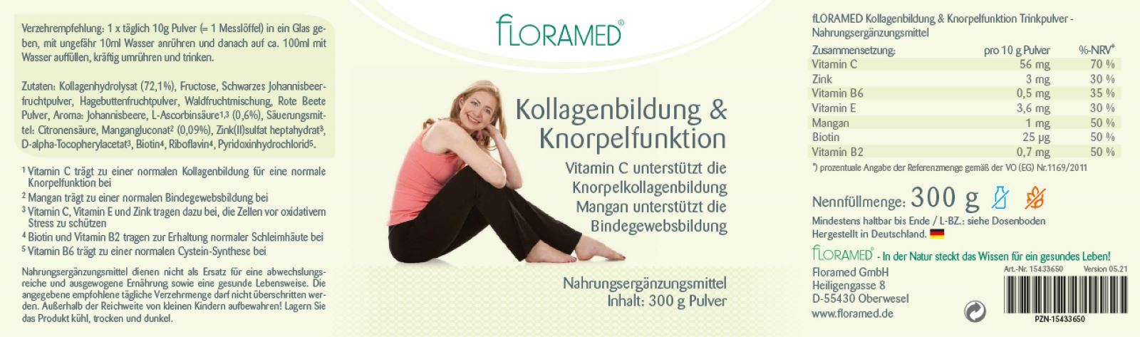 Floramed Kollagenbildung & Knorpelfunktion Pulver