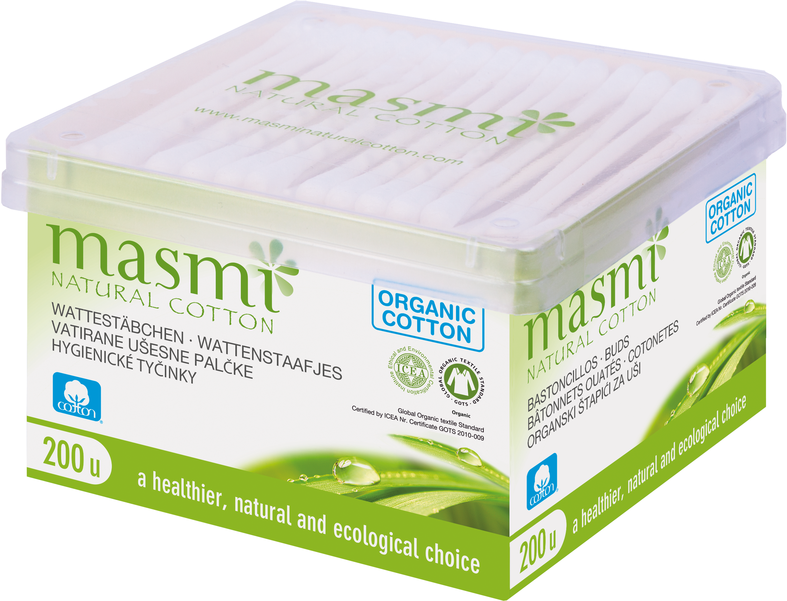 Masmi Organic Care - Bio Kosmetikstäbchen - Ohrstäbchen