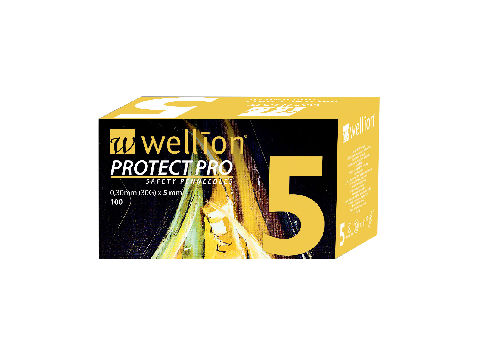 WELL125 Wellion PROTECT PRO Sicherheitspennadeln (Safety Pennadeln), 100 Stück