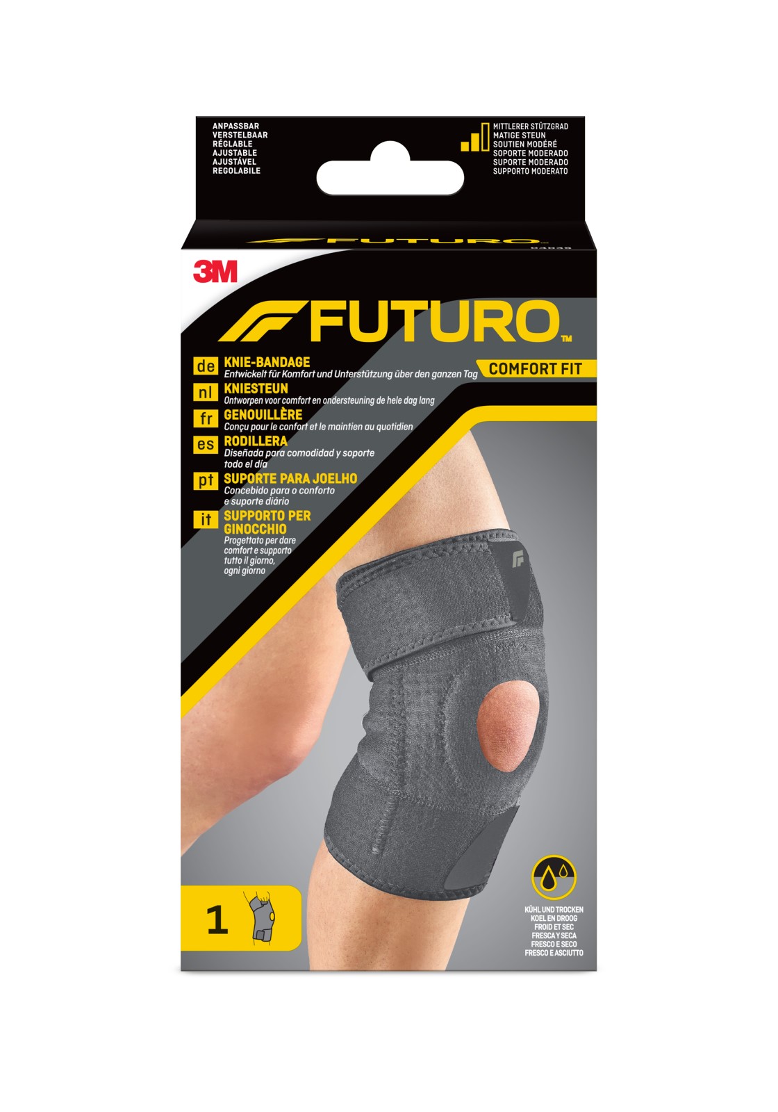 FUTURO™ ComfortFit Knie-Bandage 04039, Anpassbar (27.9 - 55.9 cm)