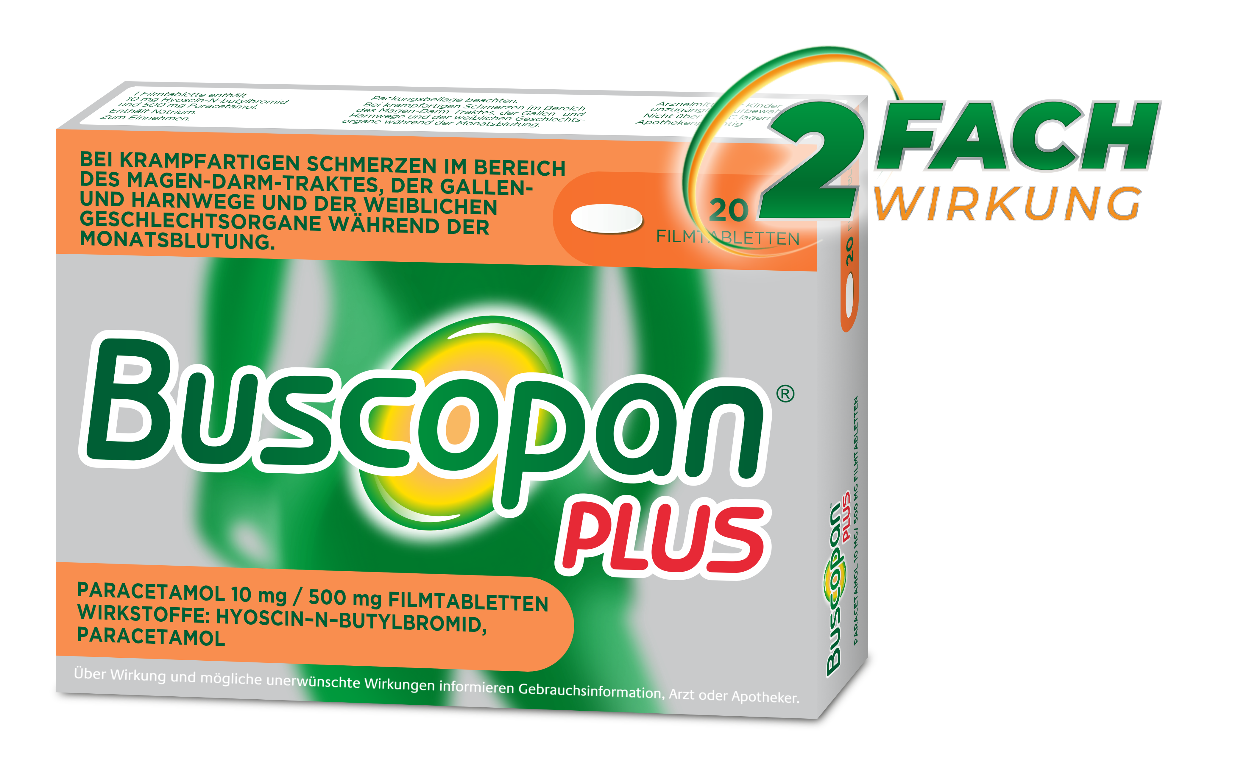 Buscopan plus Paracetamol 10 mg/500 mg - Filmtabletten