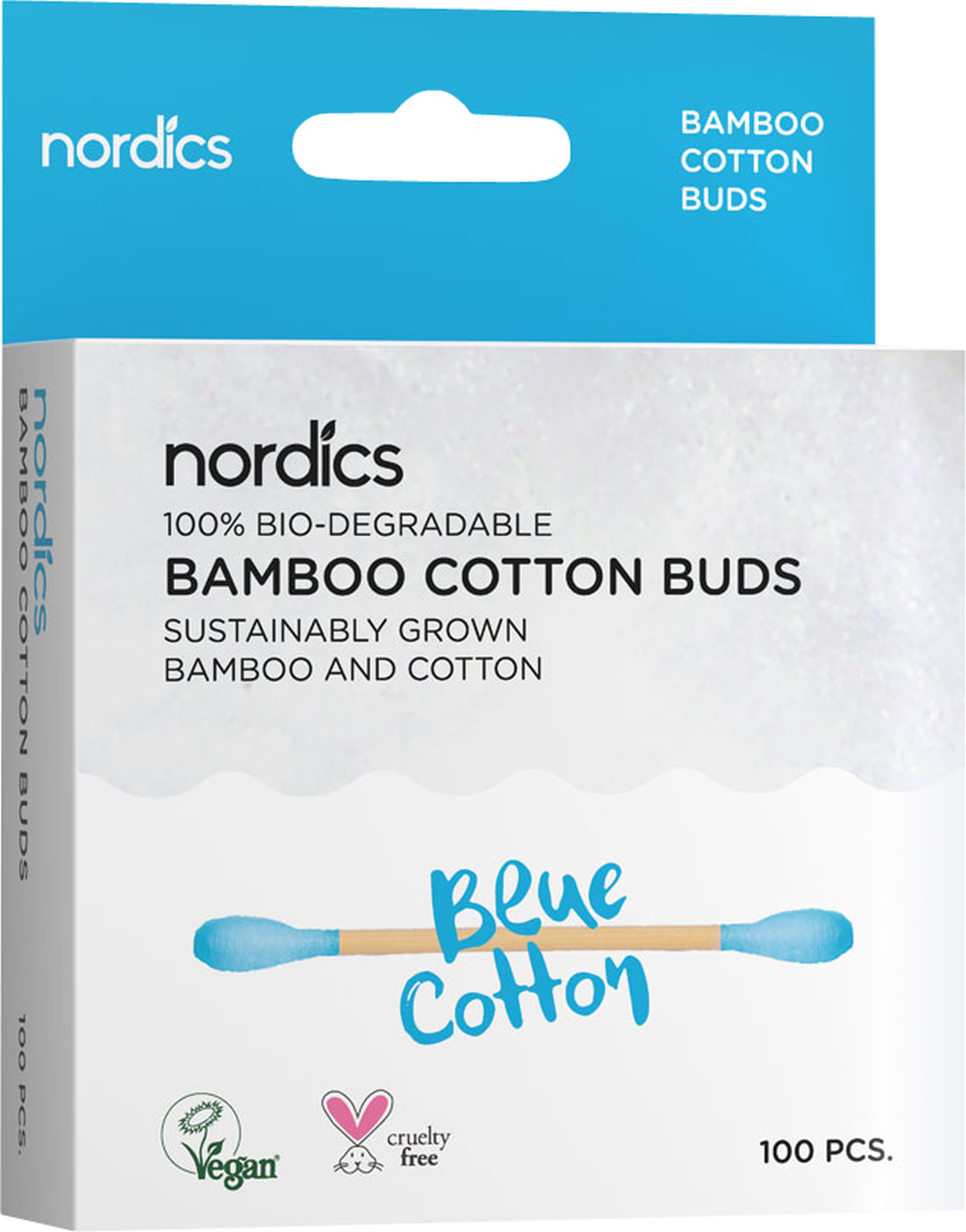 Nordics Bio Kosmetikstächen Bambus Blau