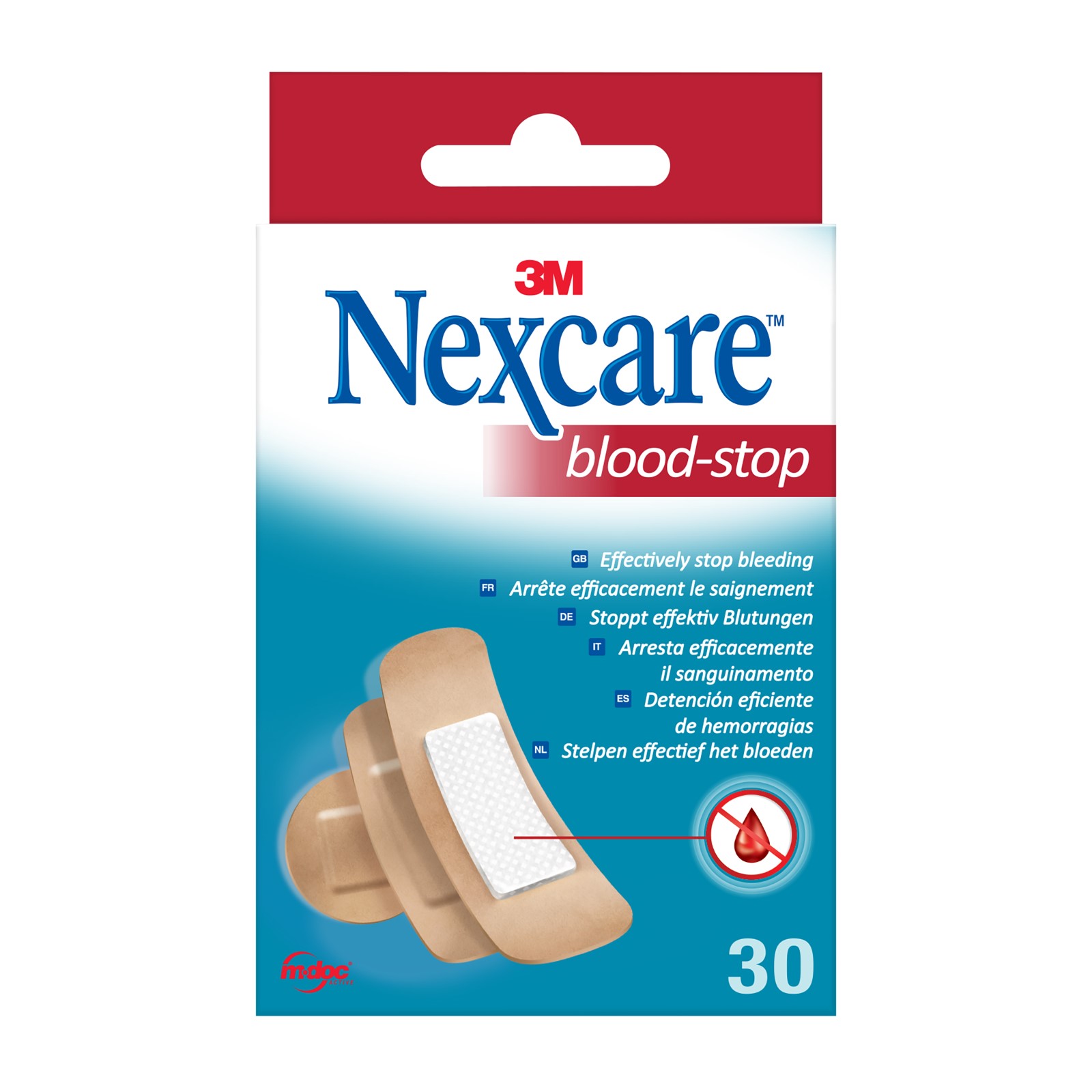 Nexcare™ Blood Stop Blutstillende Pflaster, assortiert, 30/Packung