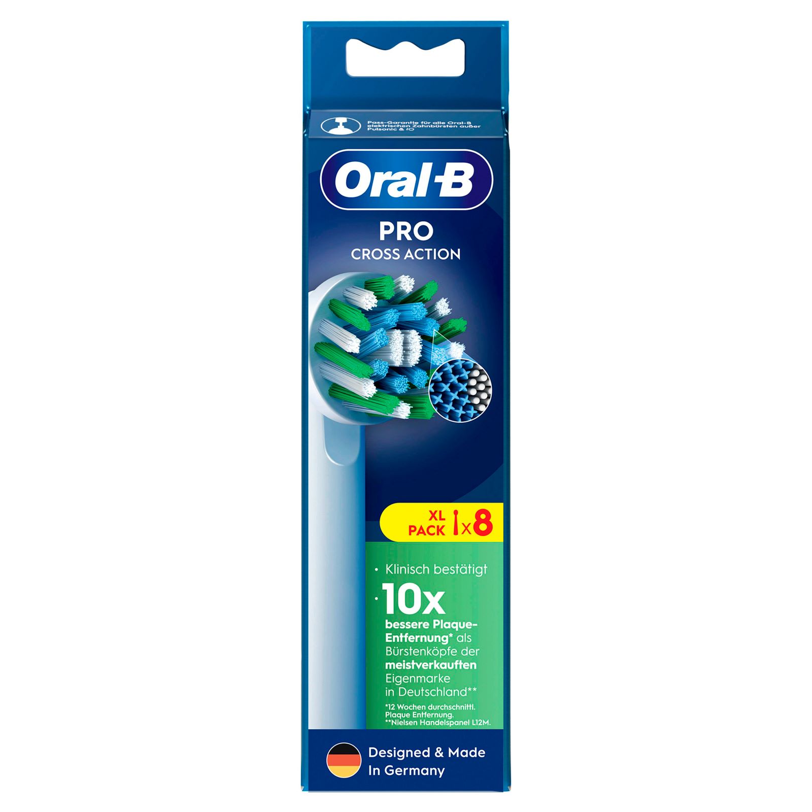 Oral-B Pro CrossAction Aufsteckbürsten, 8 Stück