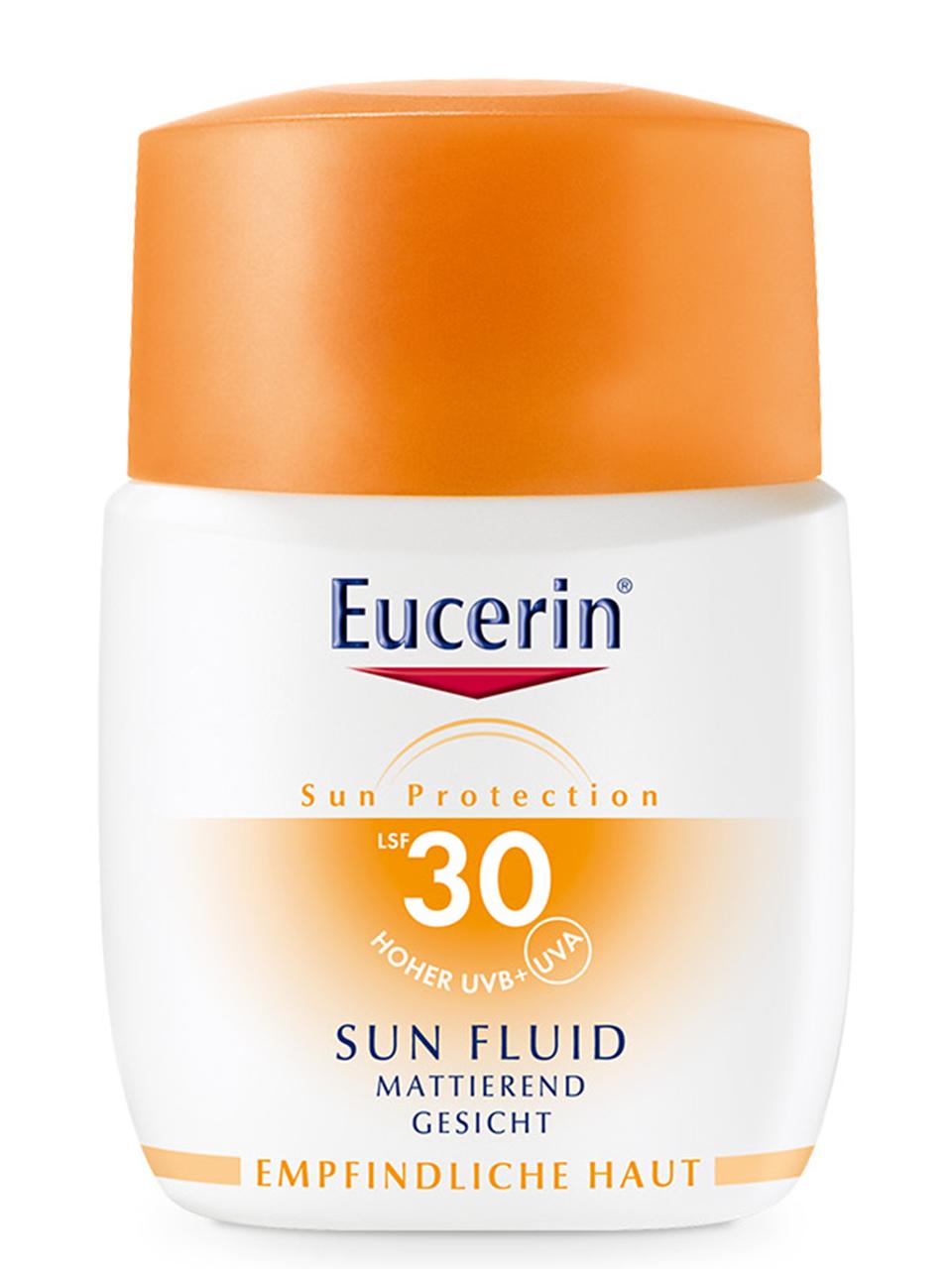 Sonnenfluid von Eucerin mit LSF 30 für empfindliche Haut.