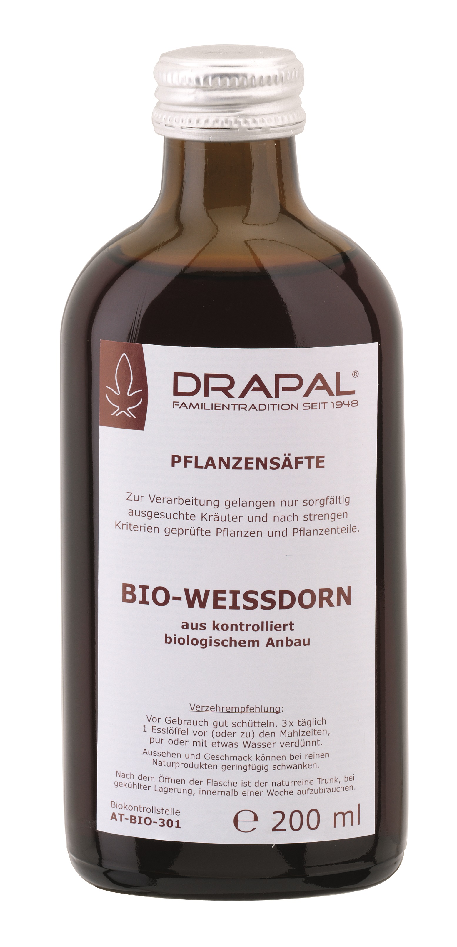 DRAPAL® Weißdorn bio Pflanzensaft