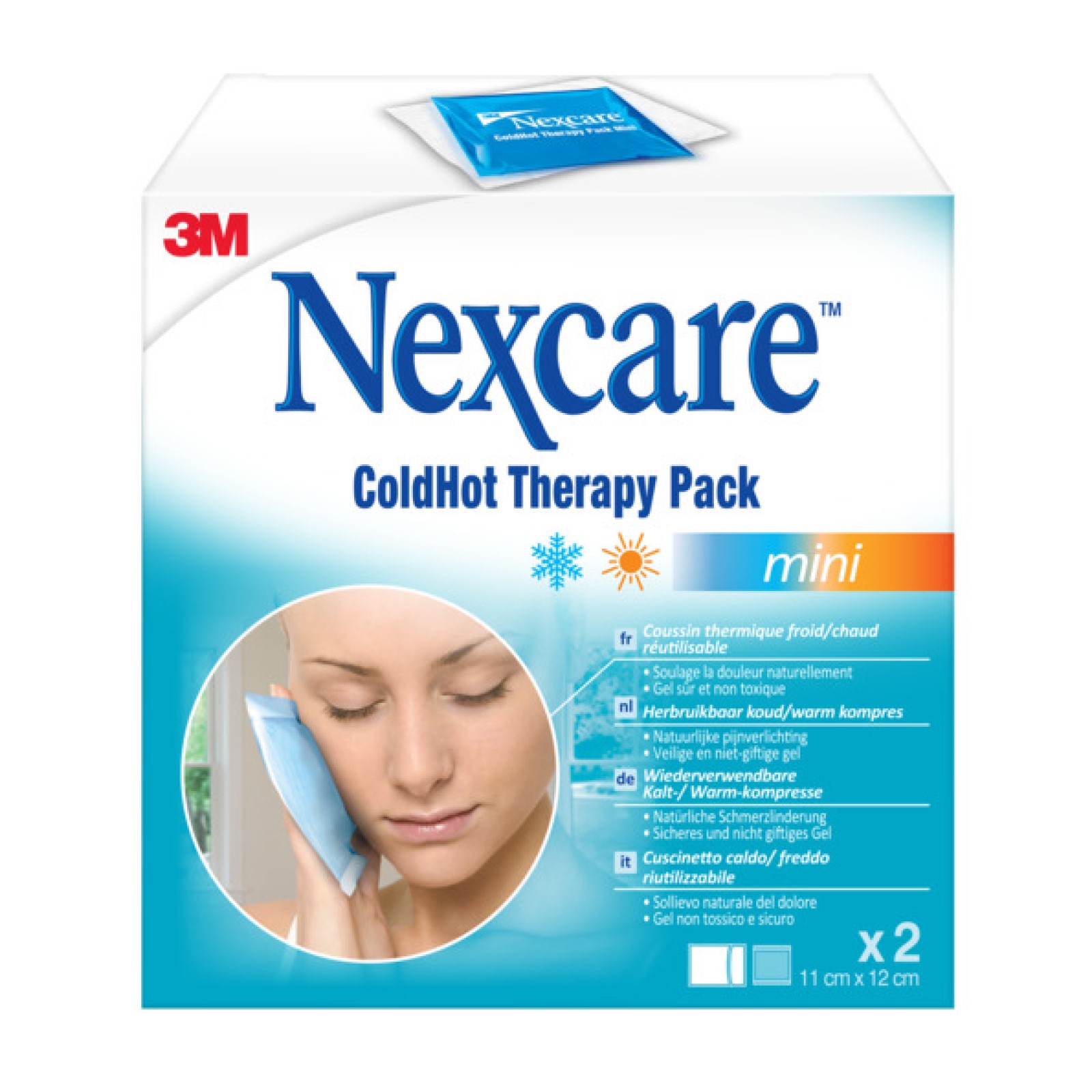 Nexcare™ ColdHot Therapy Pack Mini , 12 cm x 11 cm, 2 Stk