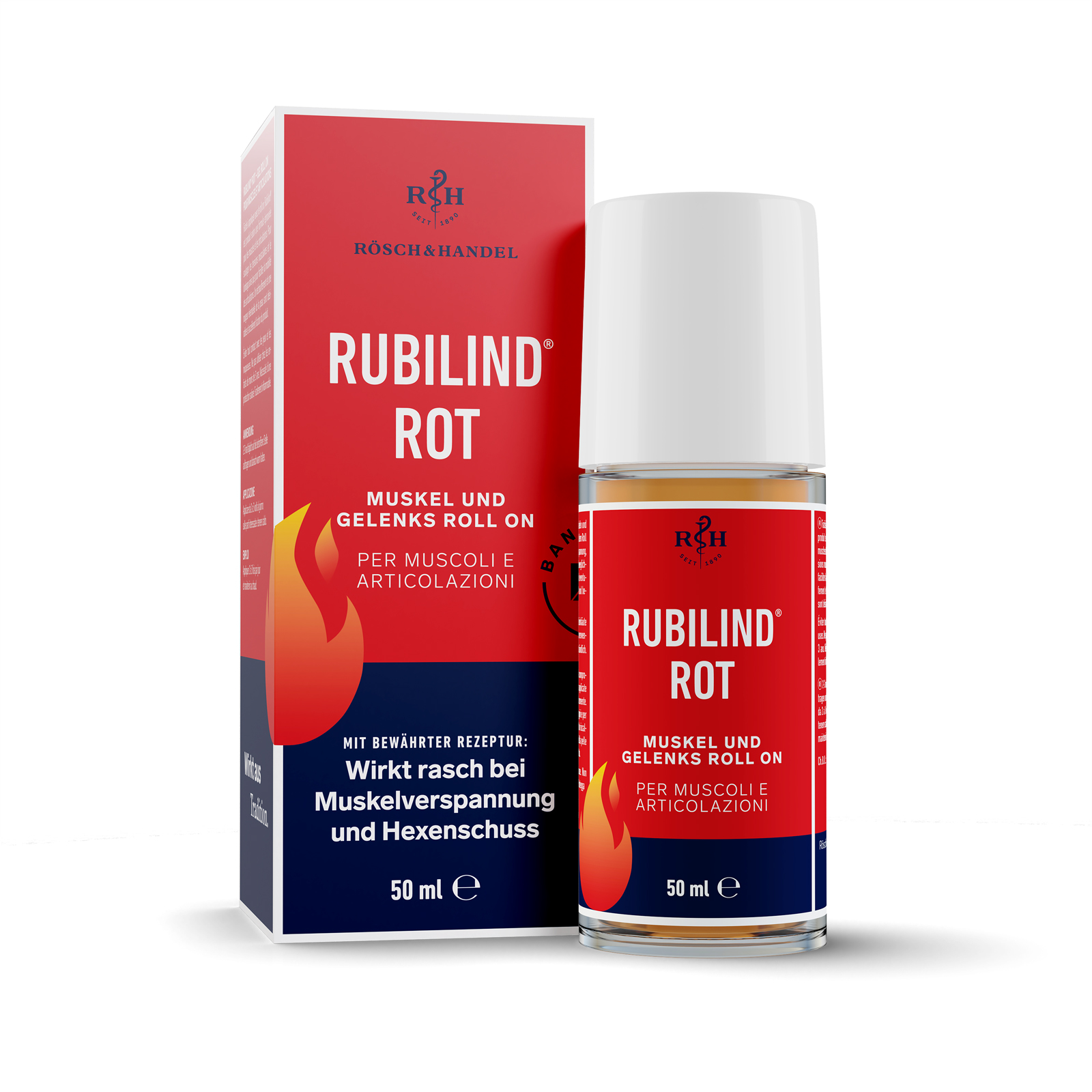 Rubilind Rot Muskel- Gelenks Roll On