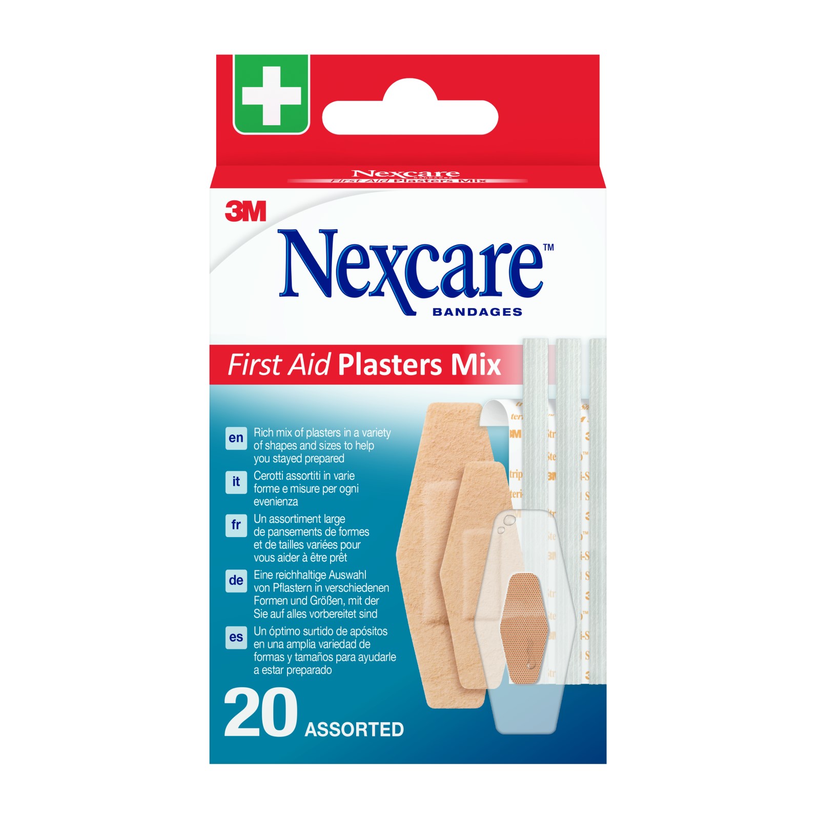 Nexcare™ Erste-Hilfe-Pflaster-Mix, assortiert, 20/Packung