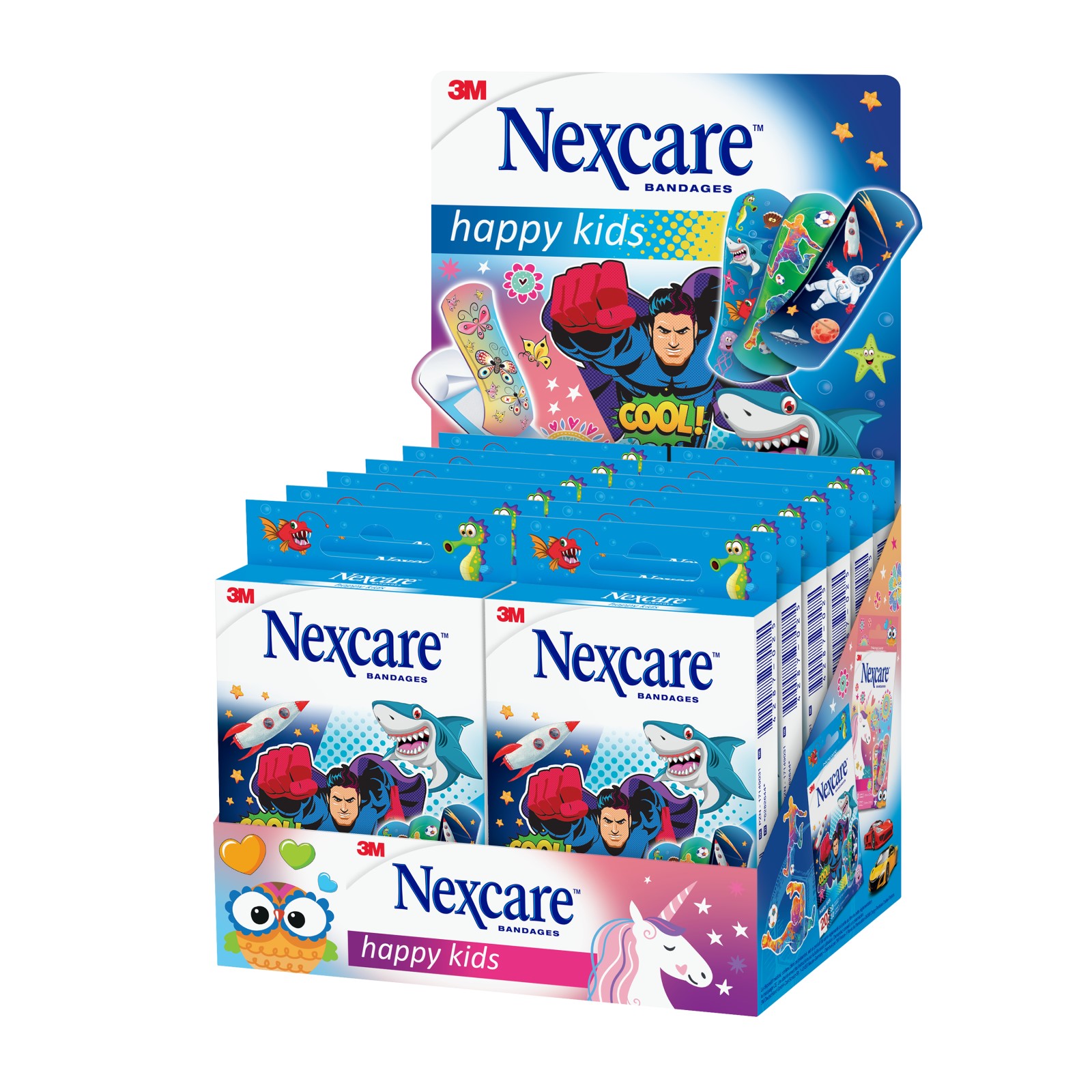 Nexcare™ Happy Kids Plasters Cool Display