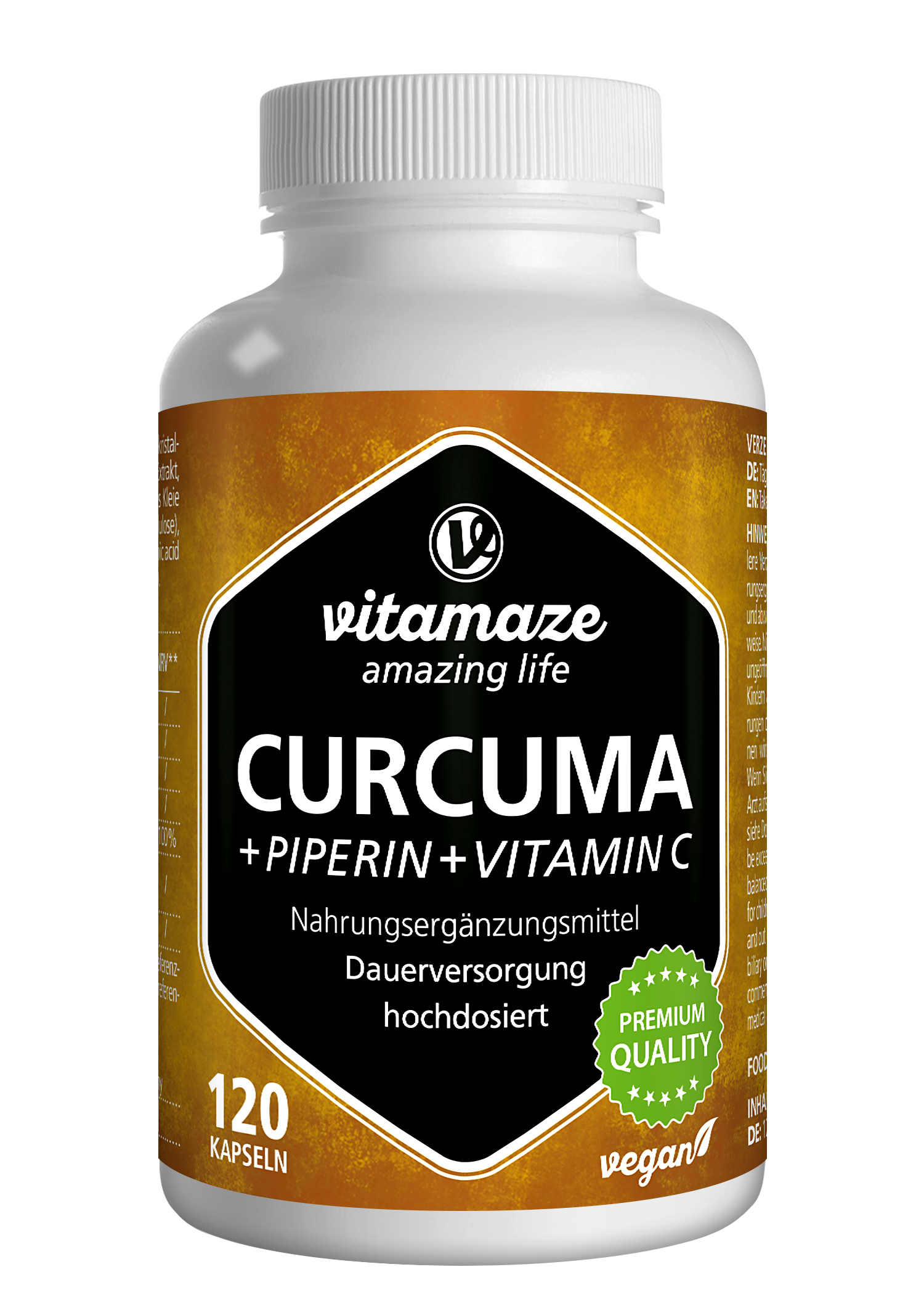 Vitamaze Curcuma  Piperin u. Vit. C vegan | Deine Apotheke